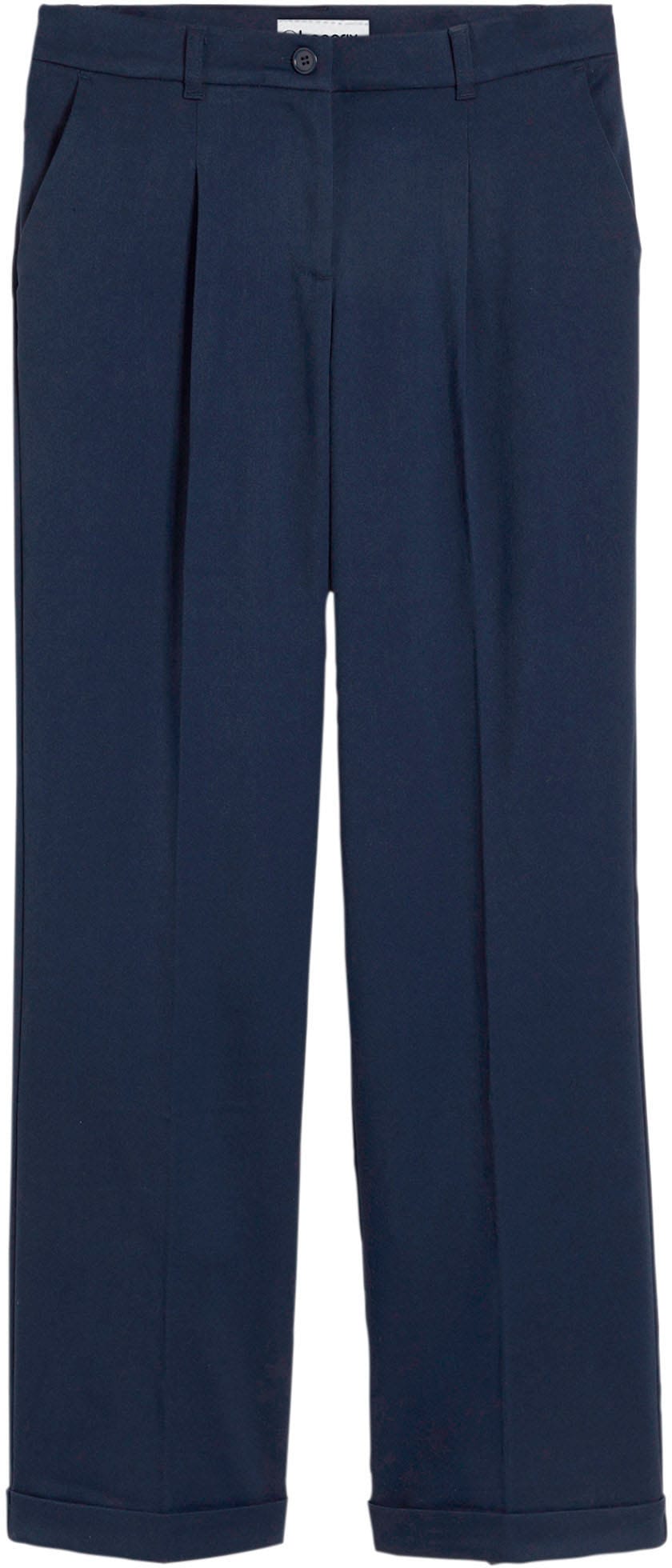 bonprix Pantalon marlène »Marlenehose«  weite Hose, mit Bügelfalte und Umschlagsaum, lockere Passform