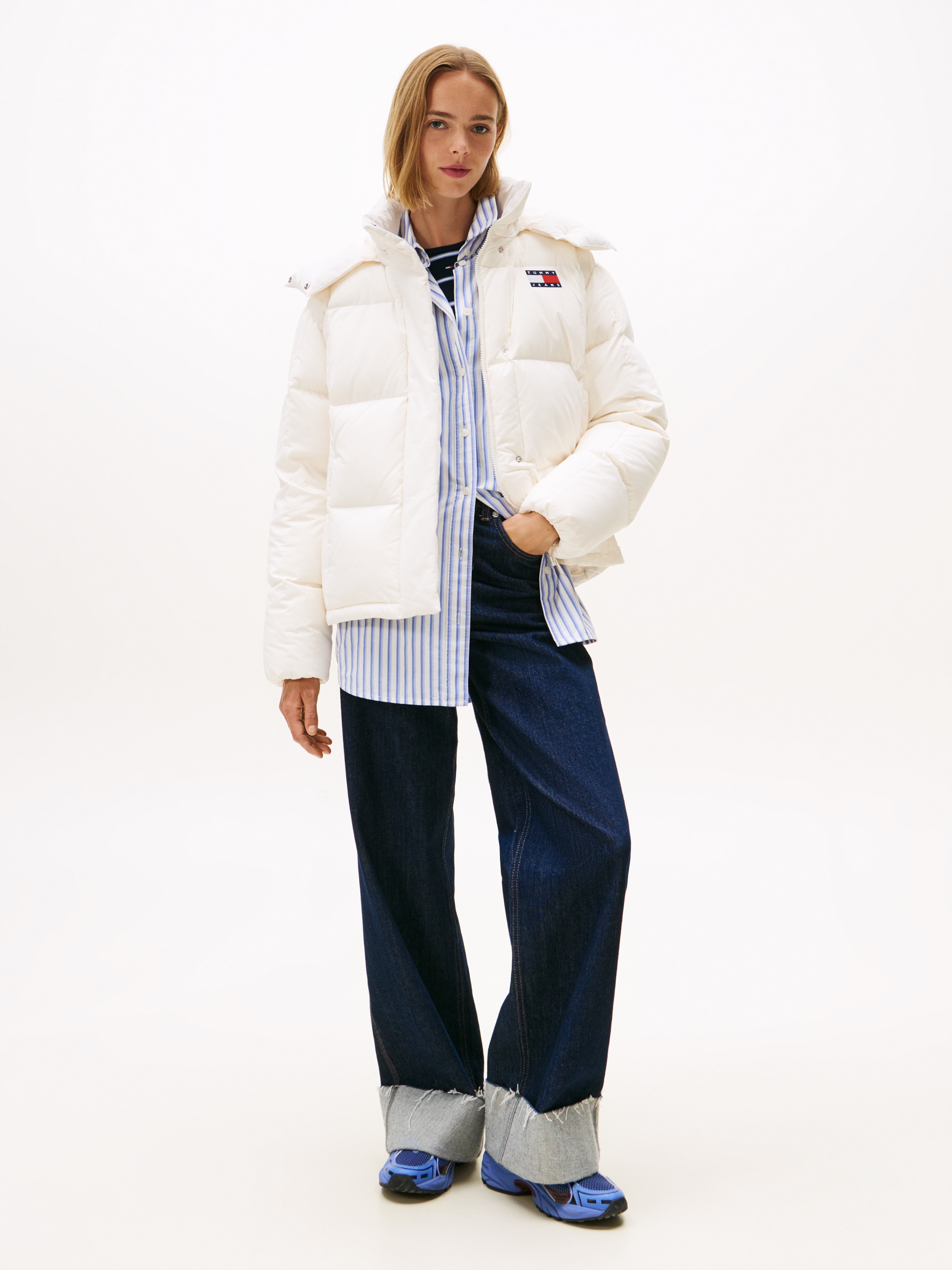 Tommy Jeans Steppjacke »TJW ALASKA GRID DOWN JACKET EXT« mit Kapuze