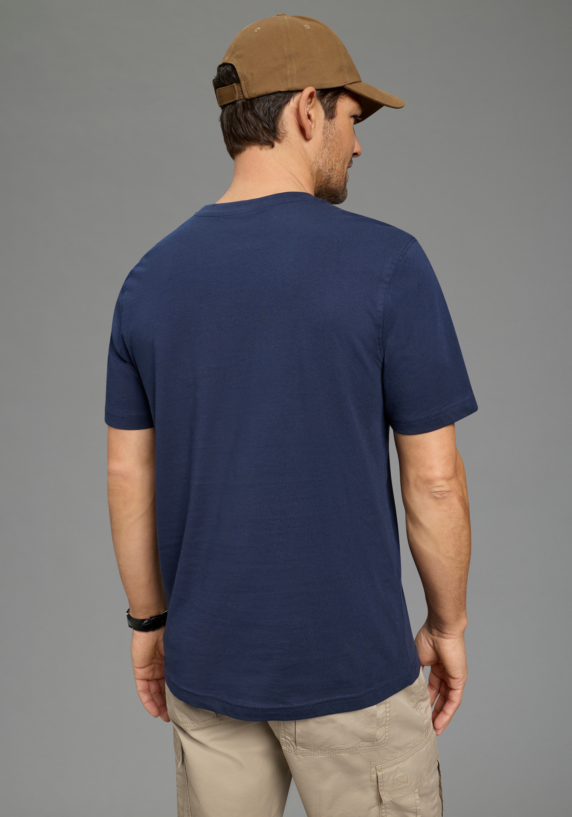 Man's World Shirt à col rond 5er-Pack,  Kurzarm,  Regular Fit,  unifarben,  Rundhals,  aus Baumwolle