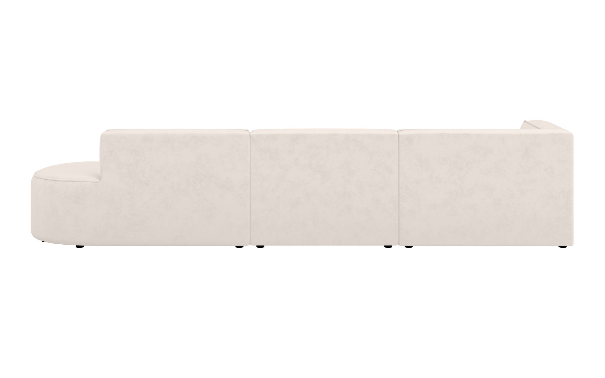 andas Ecksofa »EIVIND Designer Sofa mit Ottomane rechts/links, B/T/H: 343/159/72 cm«, L-Form mit Wellenunterfederung, auch in Feincord und Bouclé