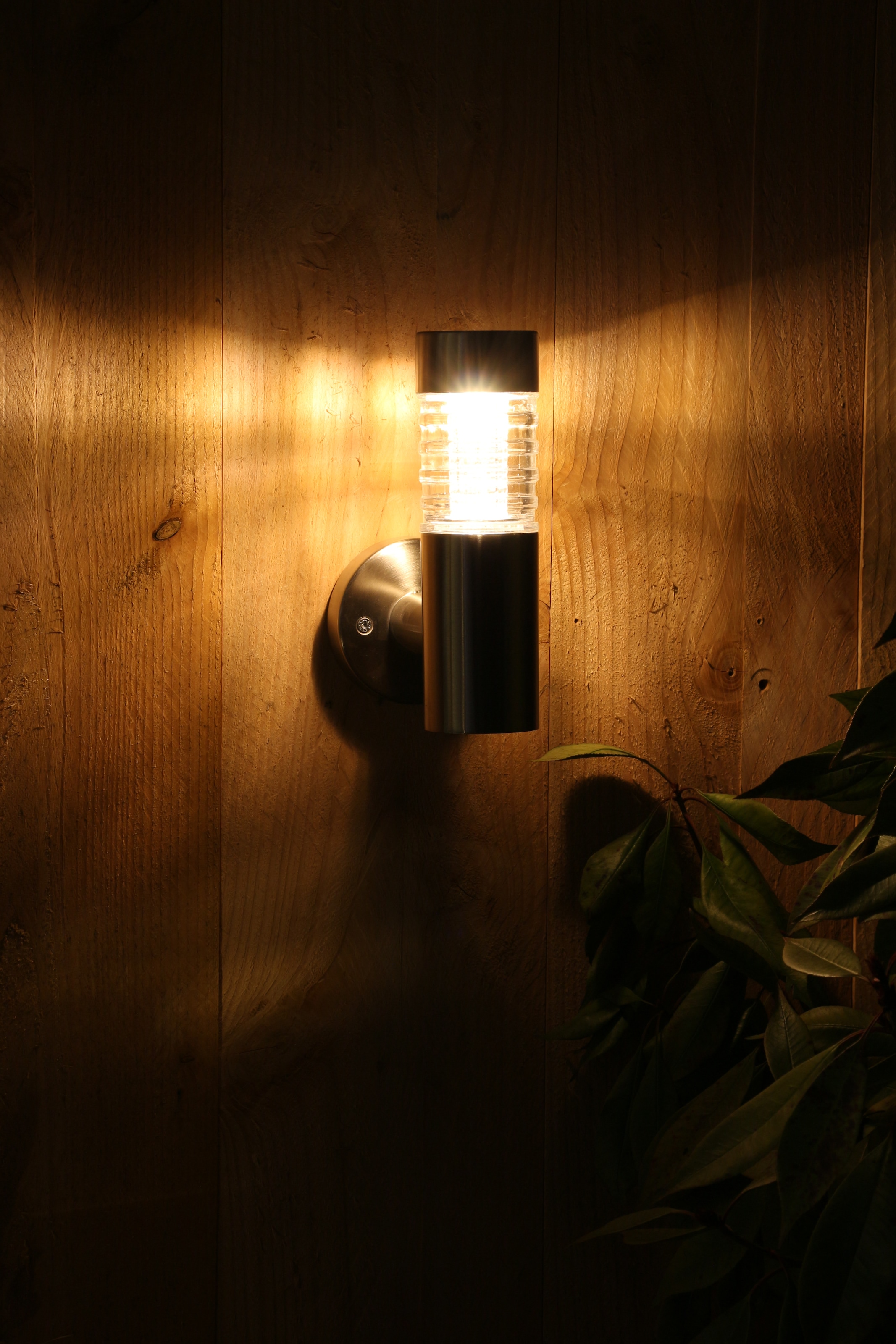 LUXFORM Lampe murale extérieure »Solar-Aussenwandleuchte - Tacoma - 2 Stück - LED« Module LED 2 cuis fabriqué en acier inoxydable et verre