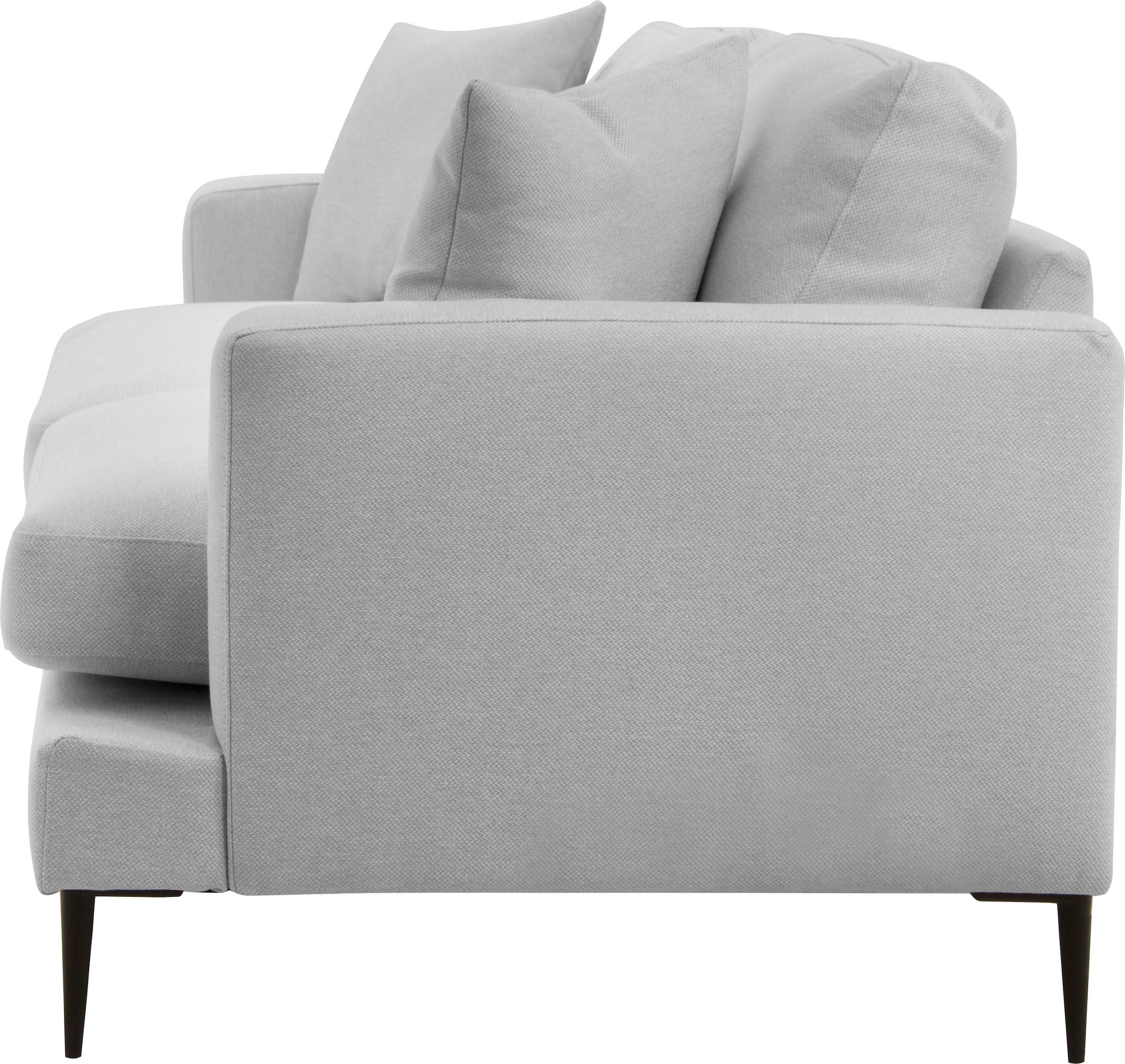 Leonique 2-Sitzer »Cozy elegantes Designsofa, Masse B/T/H: 151/97/80 cm«, mit losen Kissen und Metallbeinen