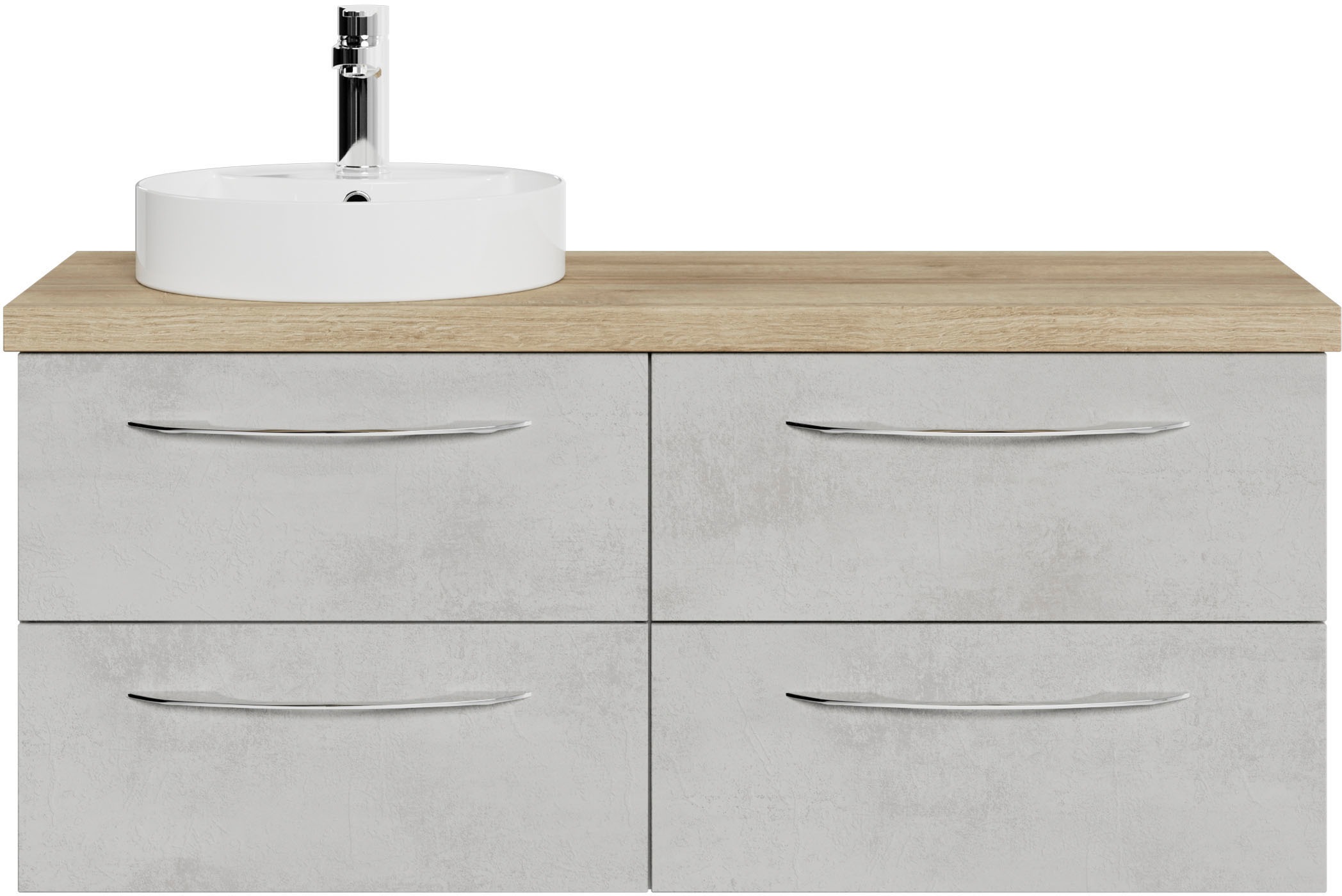 Saphir Waschtisch "Serie 4035" 118 cm mit Keramik-Aufsatzbecken und Waschtischplatte