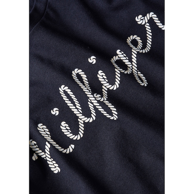 ♕ Tommy Hilfiger Shirtkleid »REG ROPE PUFF PRINT KNEE DRS SS«, mit grossem Tommy  Hilfiger Schriftzug auf der Brust versandkostenfrei auf