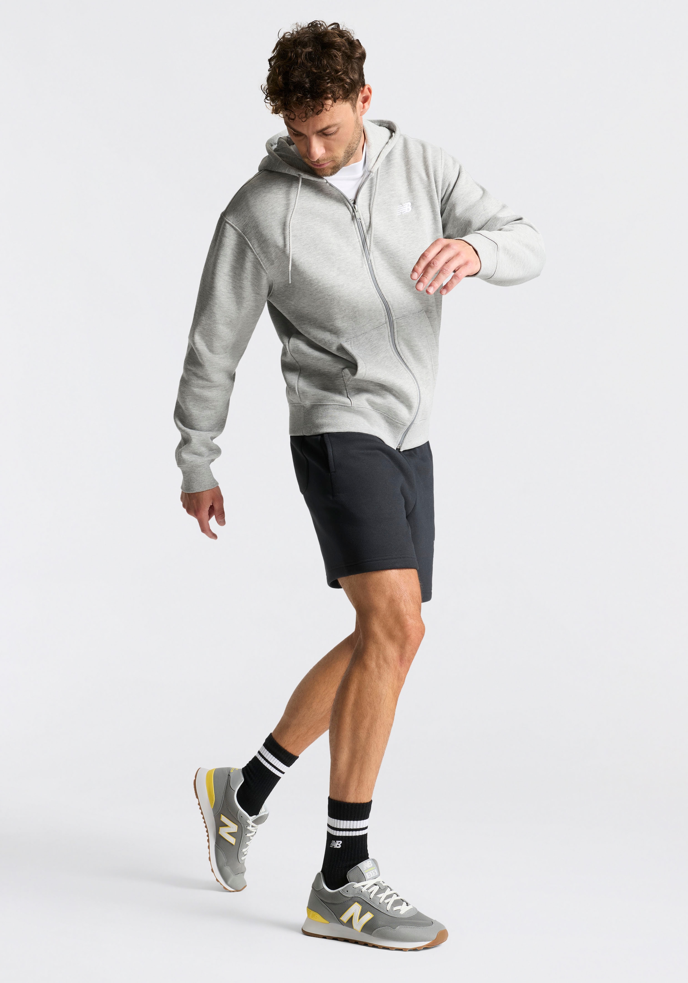 New Balance Sweat à capuche mit Kapuze, für Alltag und Sport, weicher Stoff, lockere Passform