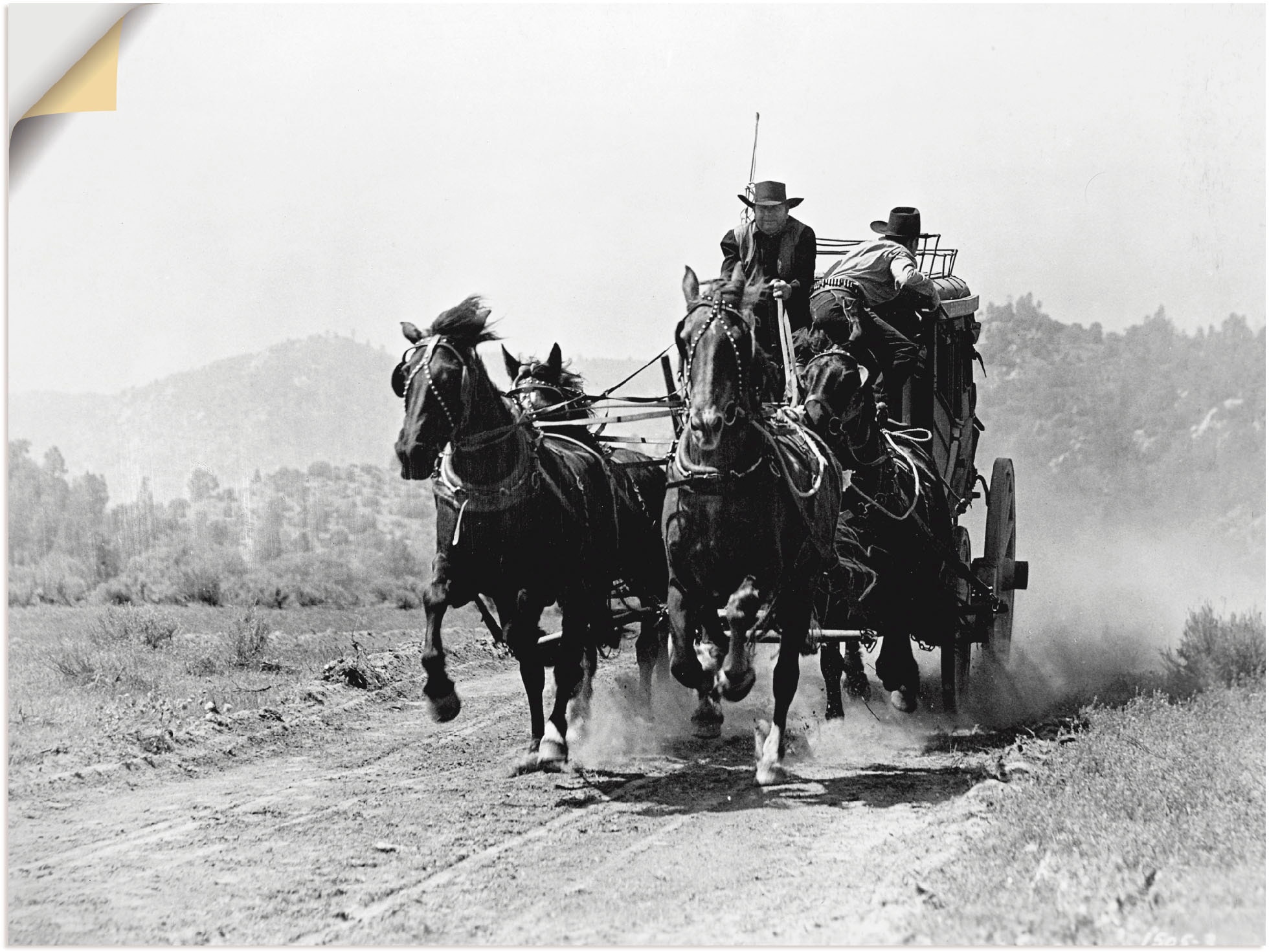 Artland Wandbild »Stummfilm Western«, Film, (1 St.), als Leinwandbild, Wandaufkleber in verschied. Grössen