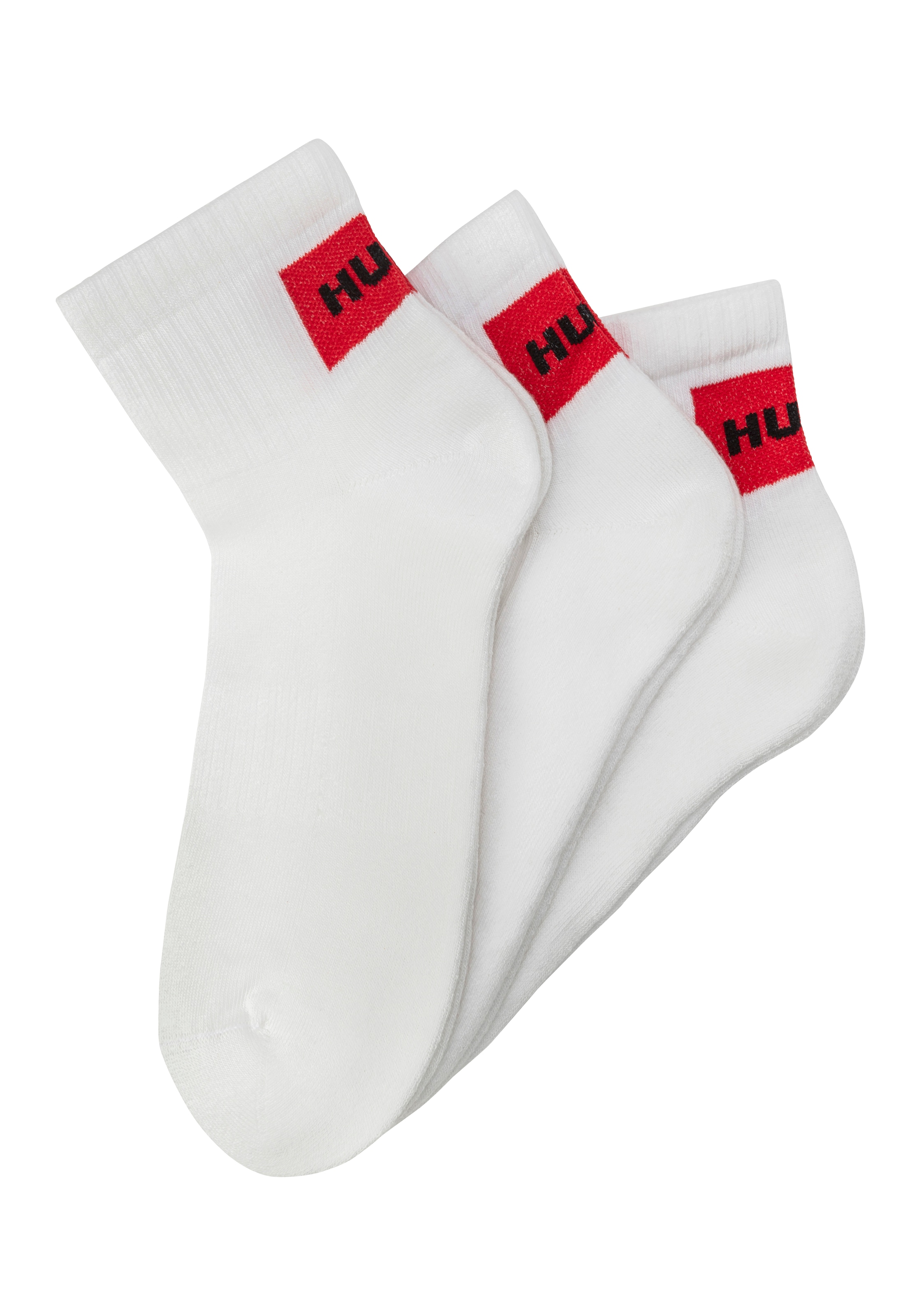 Image of HUGO Underwear Freizeitsocken Packung, 3er, 3 Paar tlg. mit kontrastfarbenem HUGO Logo