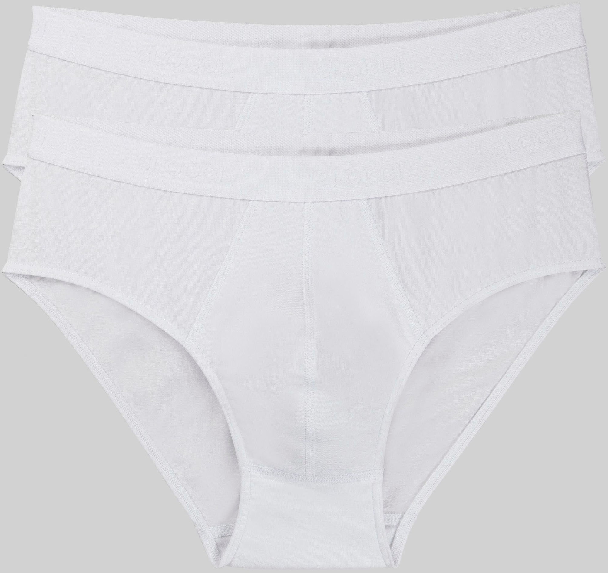 Image of sloggi Midislip "Men 24/7" 2er Pack, weich, atmungsaktiv, ohne Eingriff, Softbund, Baumwollmix
