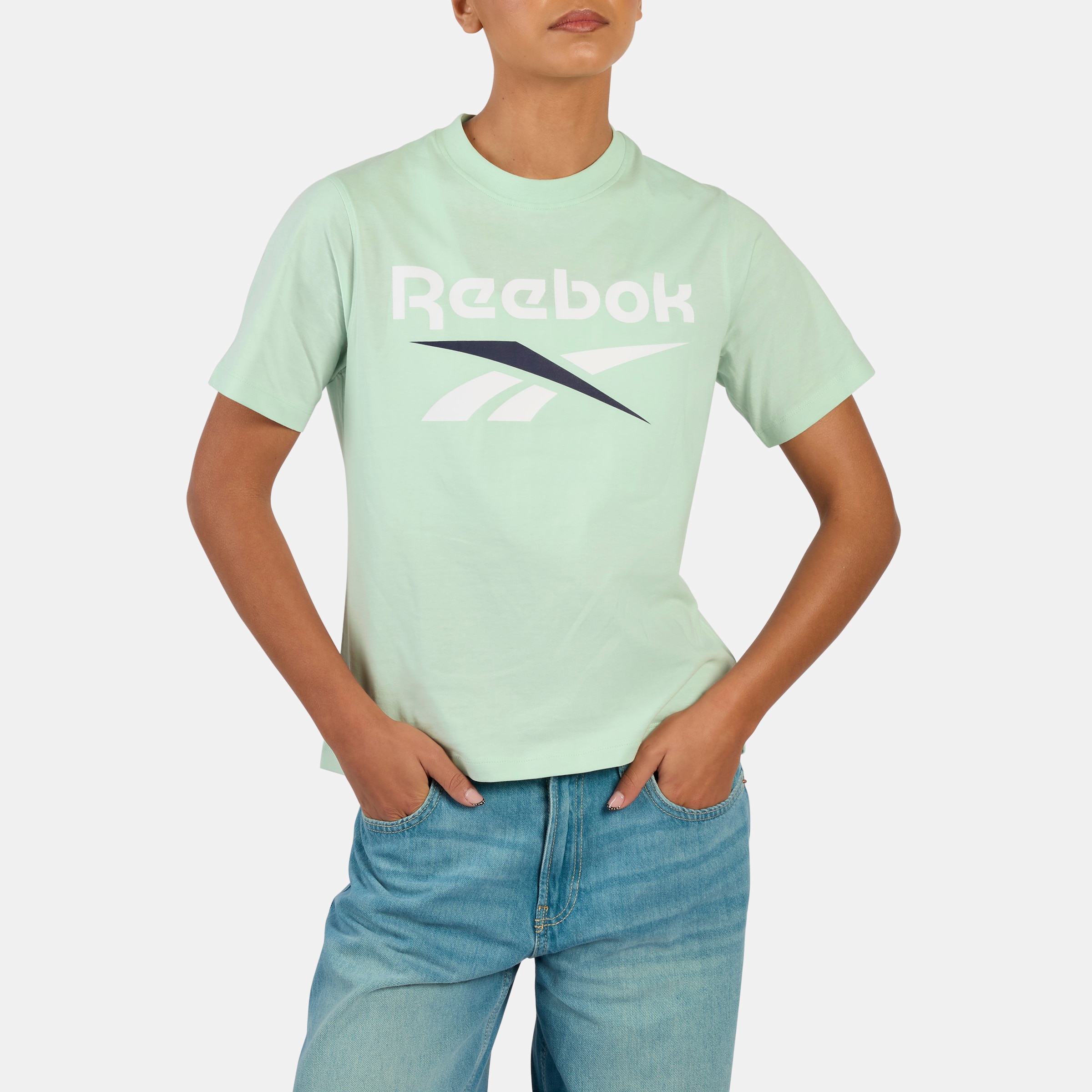 Image of Reebok T-Shirt "WREN 2 COLOUR LOGO CREW SS TEE" sportlicher Stil, klassischer Schnitt, aus Baumwolle