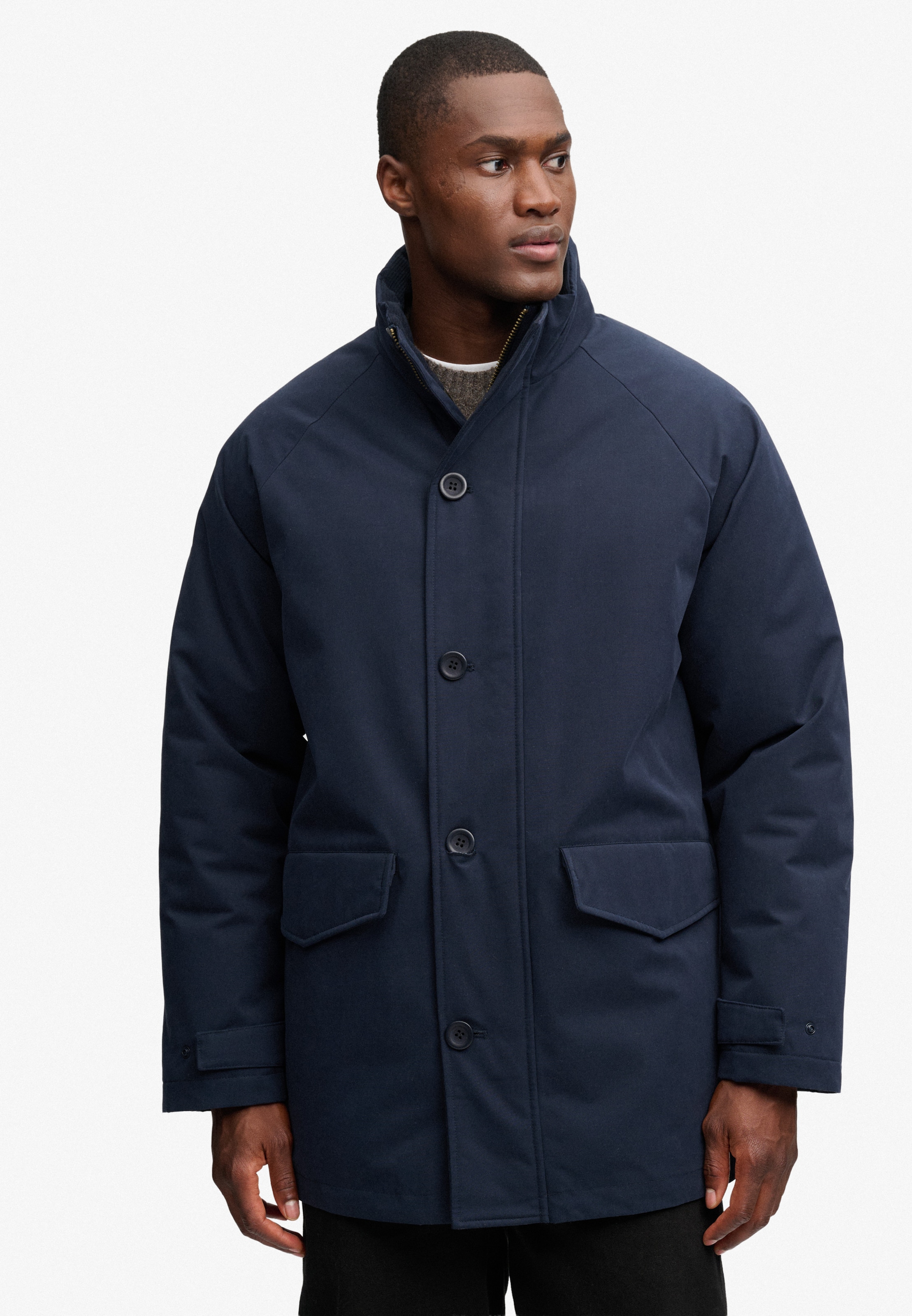 Image of Superdry Parka "PREMIUM PADDED CAR COAT" Materialmix, regular fit