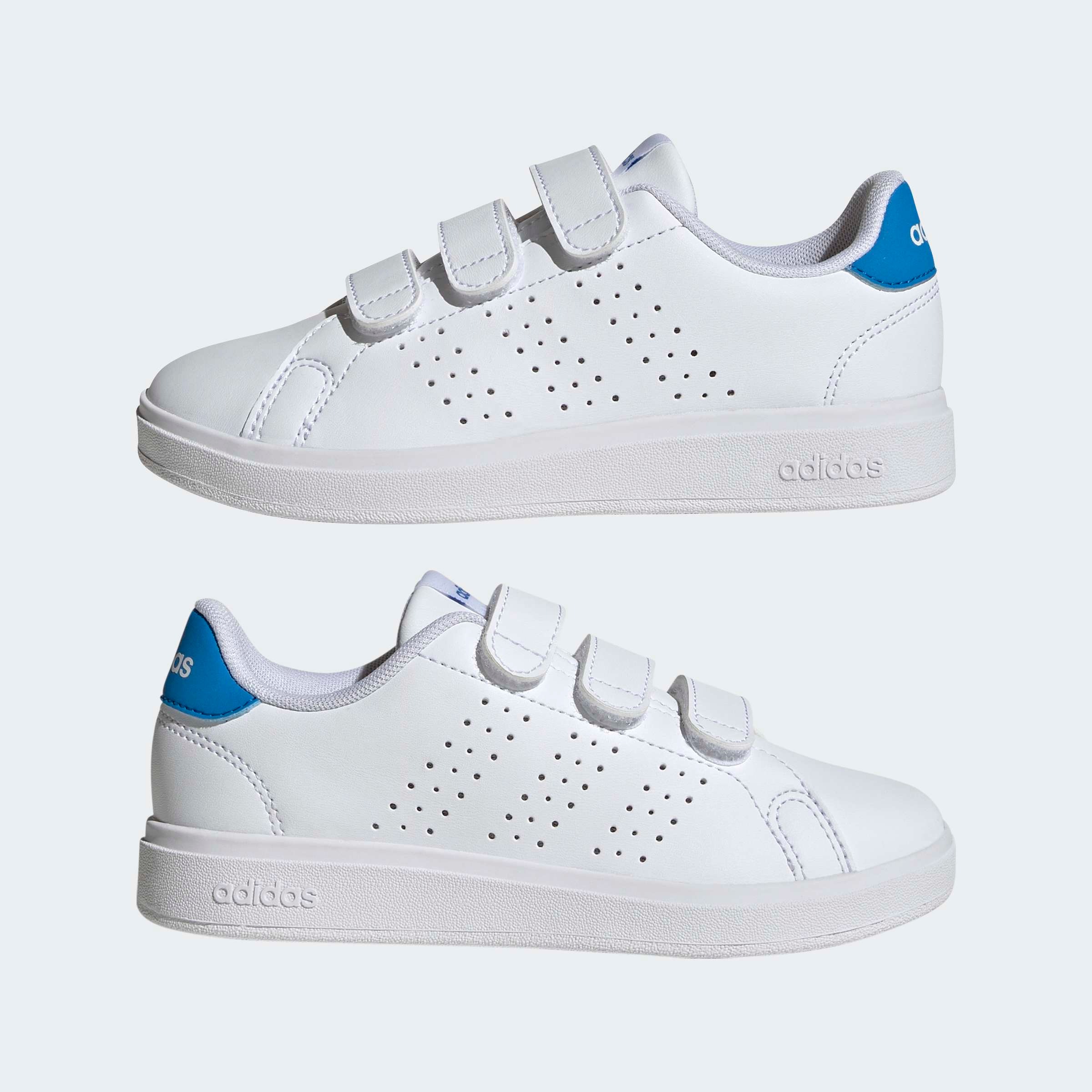 adidas Sportswear Chaussures à scratch »ADVANTAGE BASE 2.0 KIDS«  Design auf den Spuren des adidas Stan Smith, für Kinder & Jugendliche