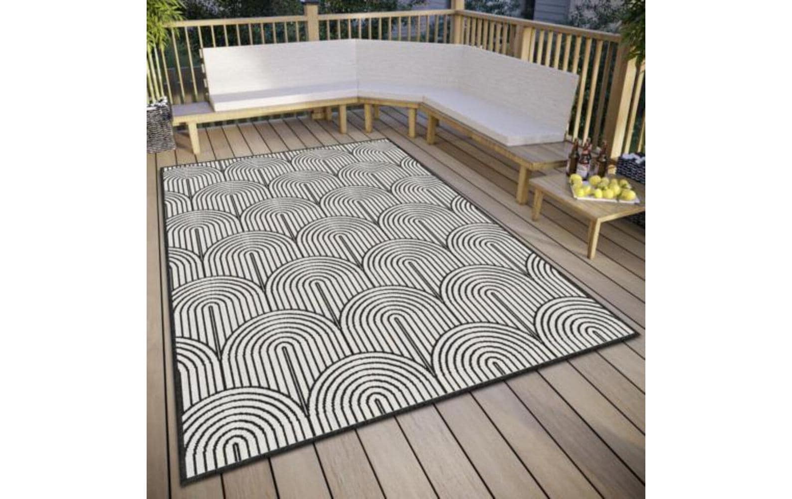 HANSE Home Teppich »Pangli, Wendeteppich« rechteckig 5 mm Höhe In-& Outdoor, Teppich, Wetterfest, Balkon, Garten, Wohnzimmer, Modern