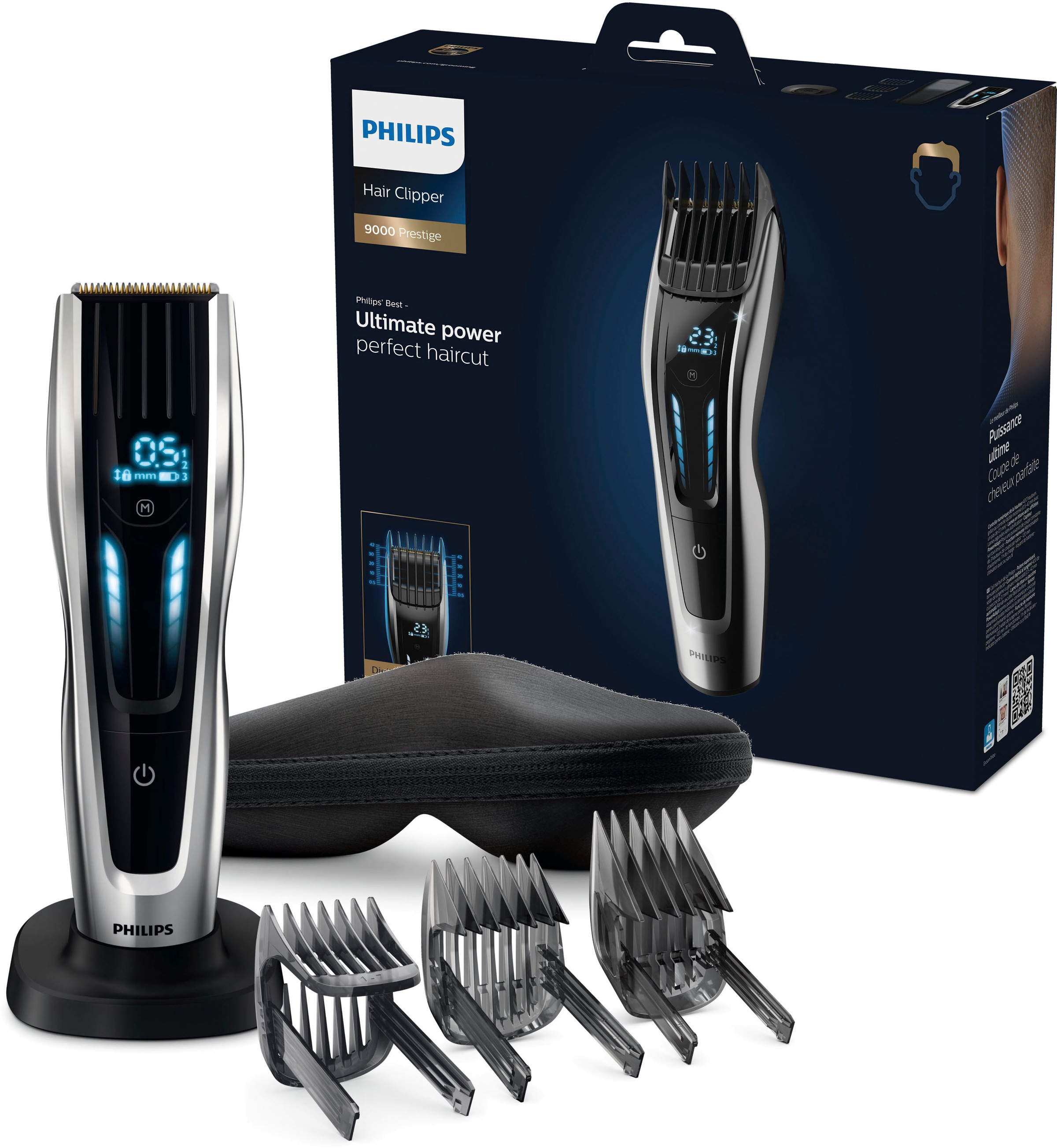Image of Philips Haarschneider "Series 9000 HC9450/20" 3 Aufsätze mit Touch-Steuerung