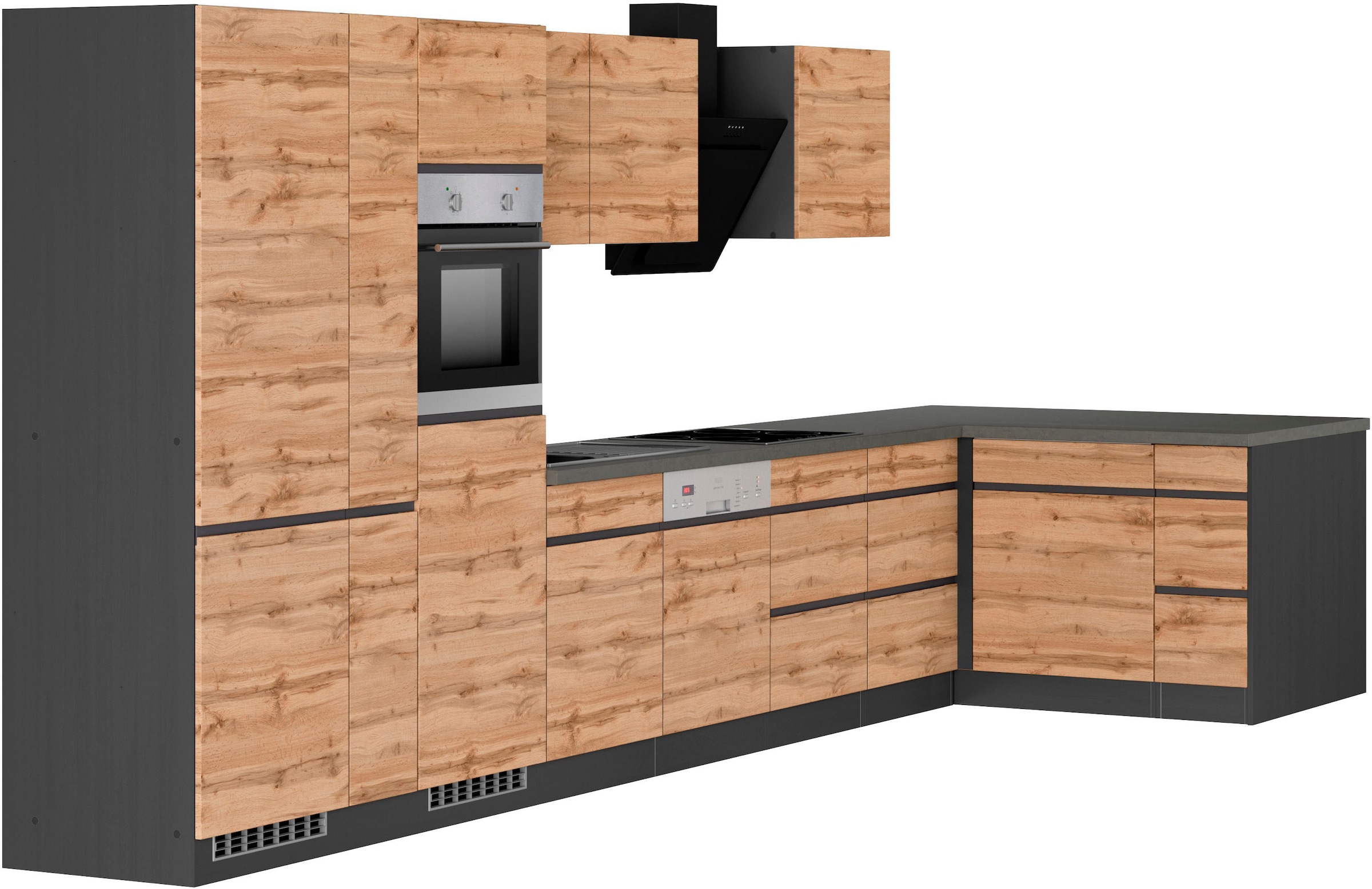 KOCHSTATION Cuisine d'angle »KS-Riesa« Largeur d'installation 490/153 cm, sans appareils électriques