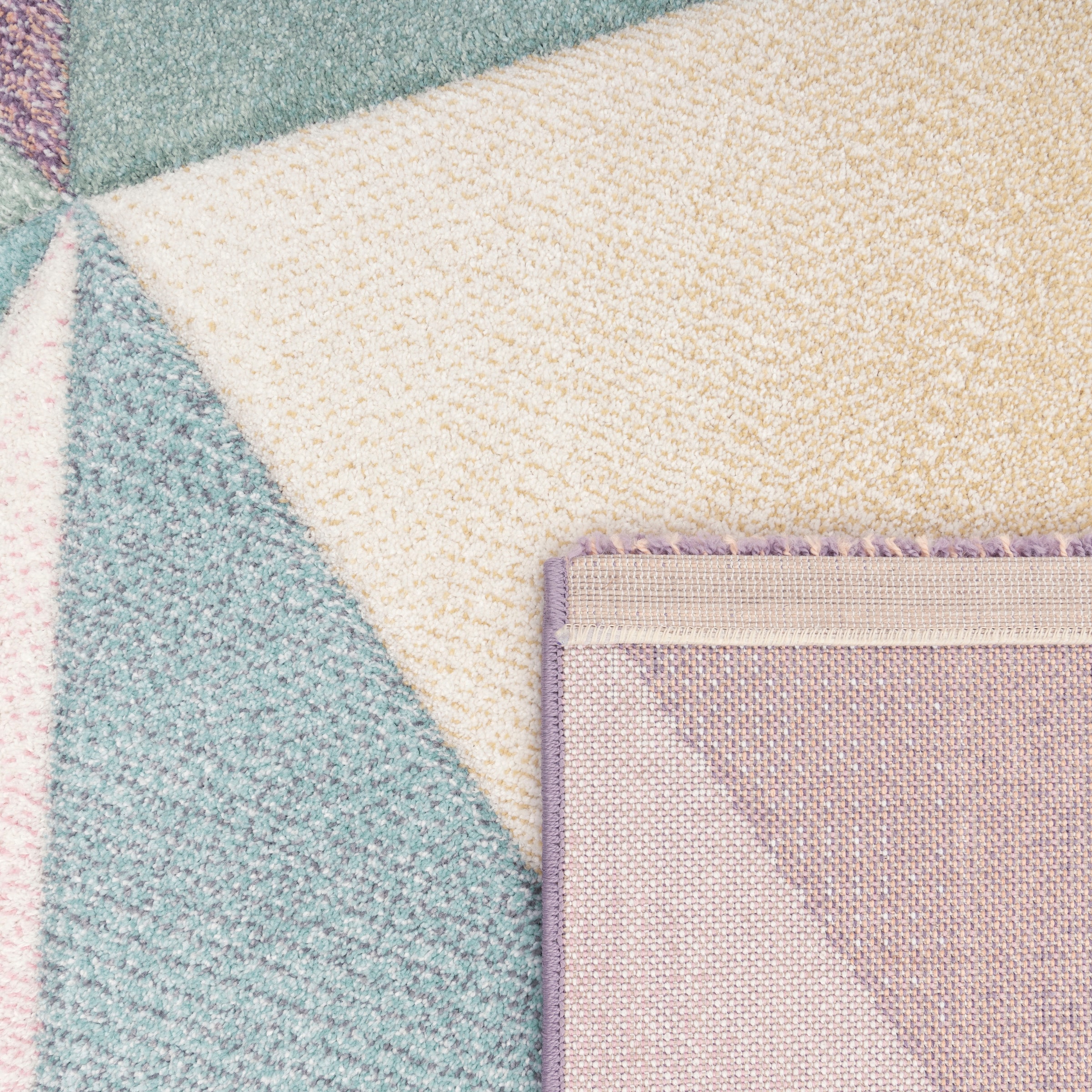 Paco Home Teppich »Kosy 310«, rechteckig, 15 mm Höhe, Kurzflor, modernes geometrisches Muster, in schönen Pastell-Farben