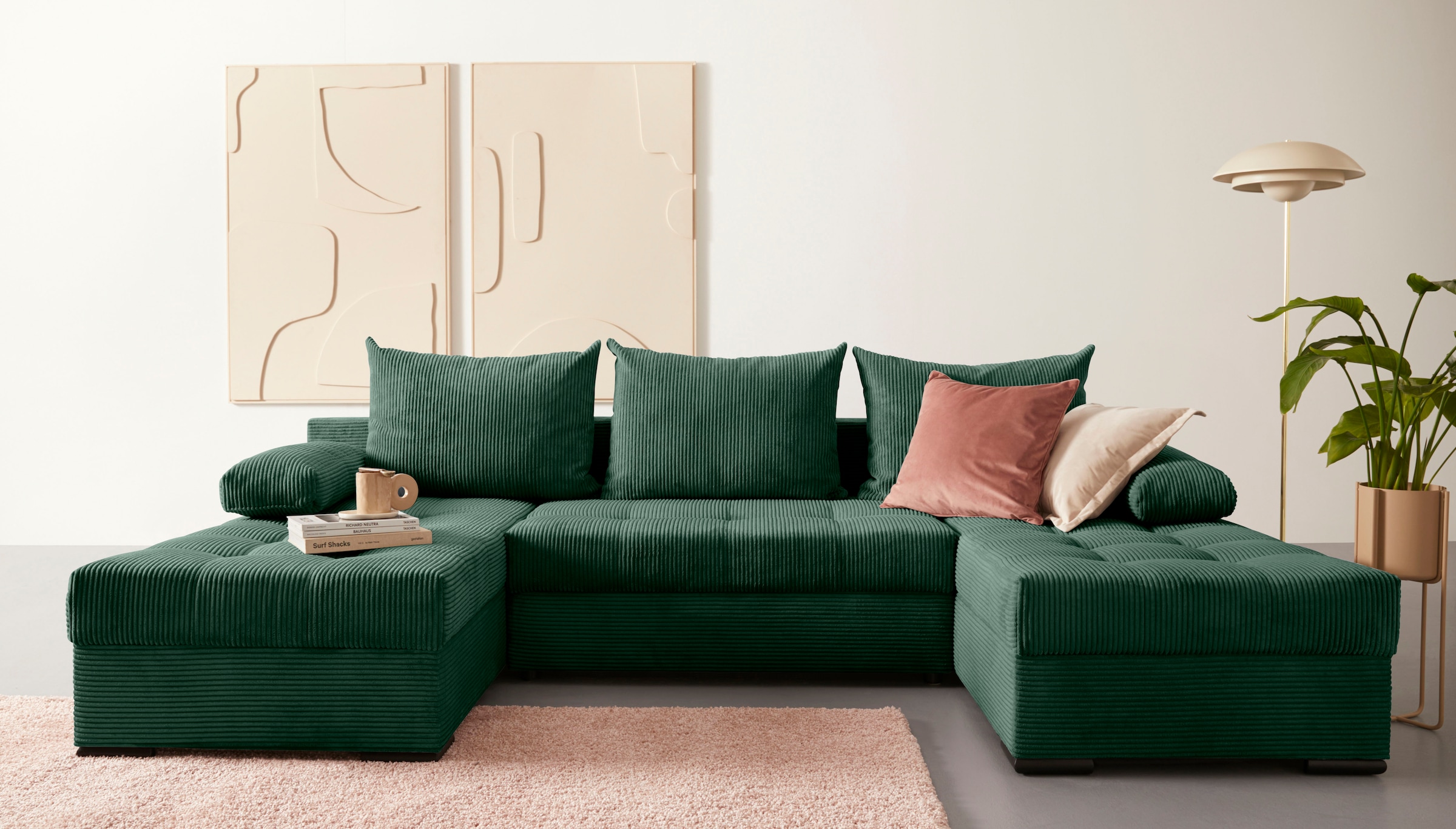 Image of COLLECTION AB Wohnlandschaft "Josy U-Form, B: 269 cm" Bettfunktion & Bettkasten, Federkern