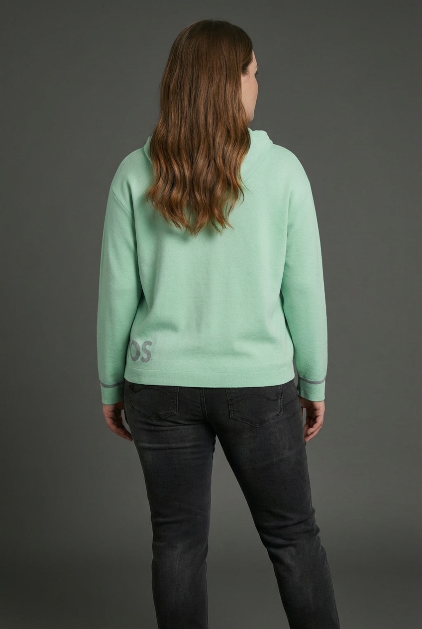 KangaROOS Kapuzenpullover aus Viskose-Mix, lässige Passform, Langarm, grosse Grössen