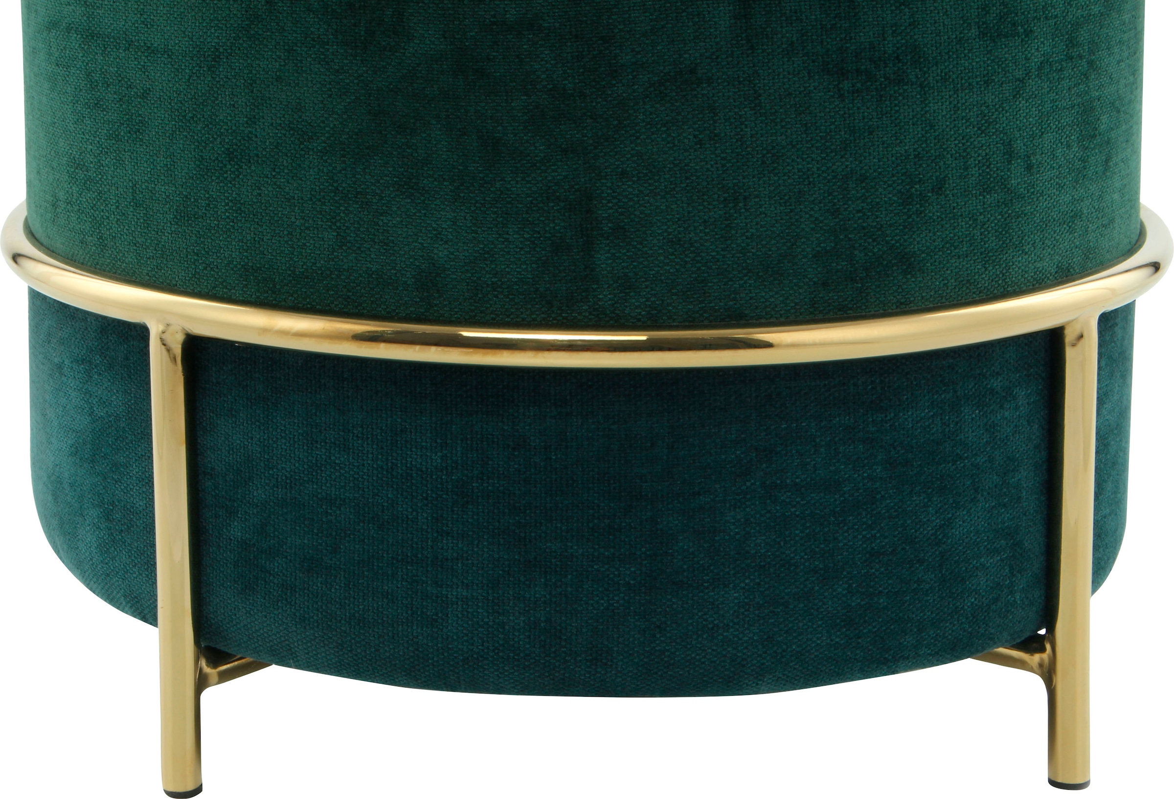 Kayoom Sitzhocker »Hocker Matilda 225, Komfortable runde Form, Gemütlicher Design-Hocker«, (1 St.), samtweich, elegant, gepolstert, grosse Sitzfläche