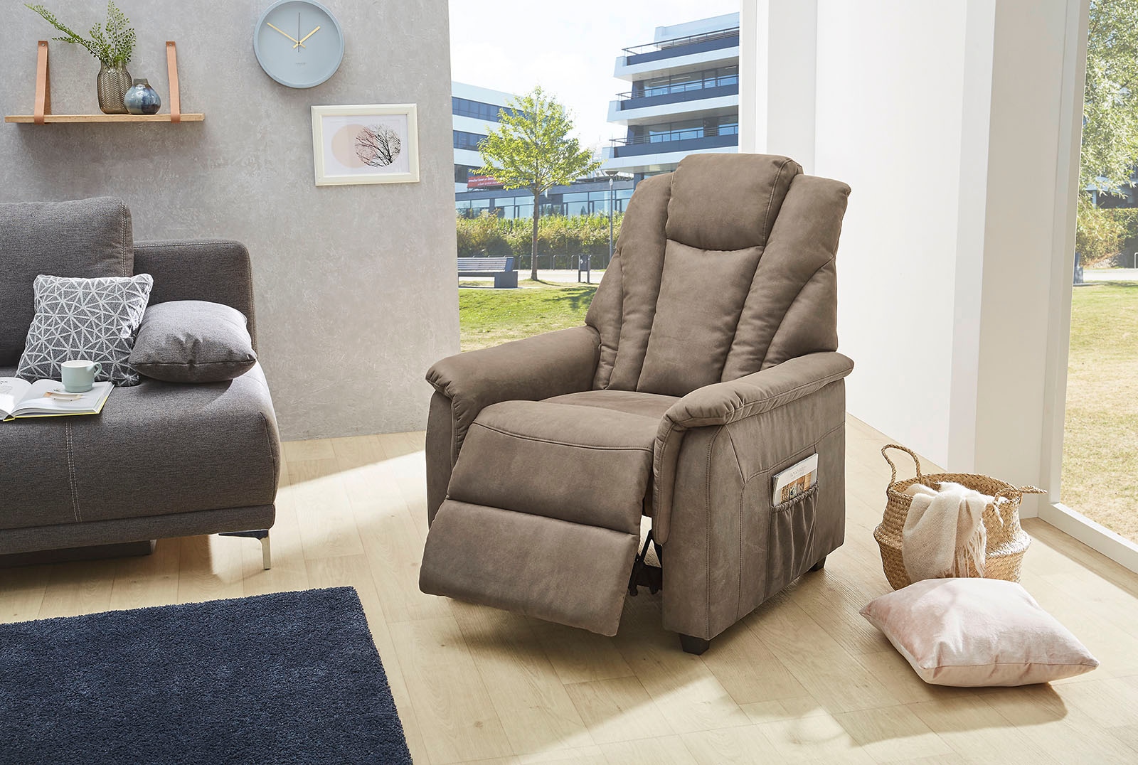 Image of Jockenhöfer Gruppe TV-Sessel "Frankfurt, B: 86 cm, Sitzhöhe: 48 cm" mit Relax- & Liegefunktion, Taschenfederkern-Polsterung