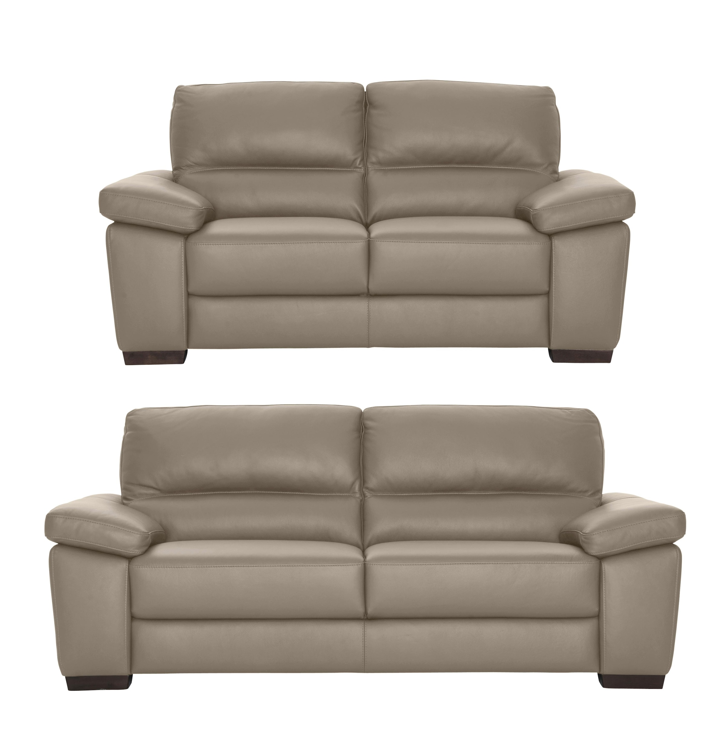 Calia Italia, CALIA ITALIA Polstergarnitur »Gaia, hochwertige Garnitur aus 2-Sitzer und 3-Sitzer, edles Design« Set, 2 Stk. tlg. Ledergarnitur, in 