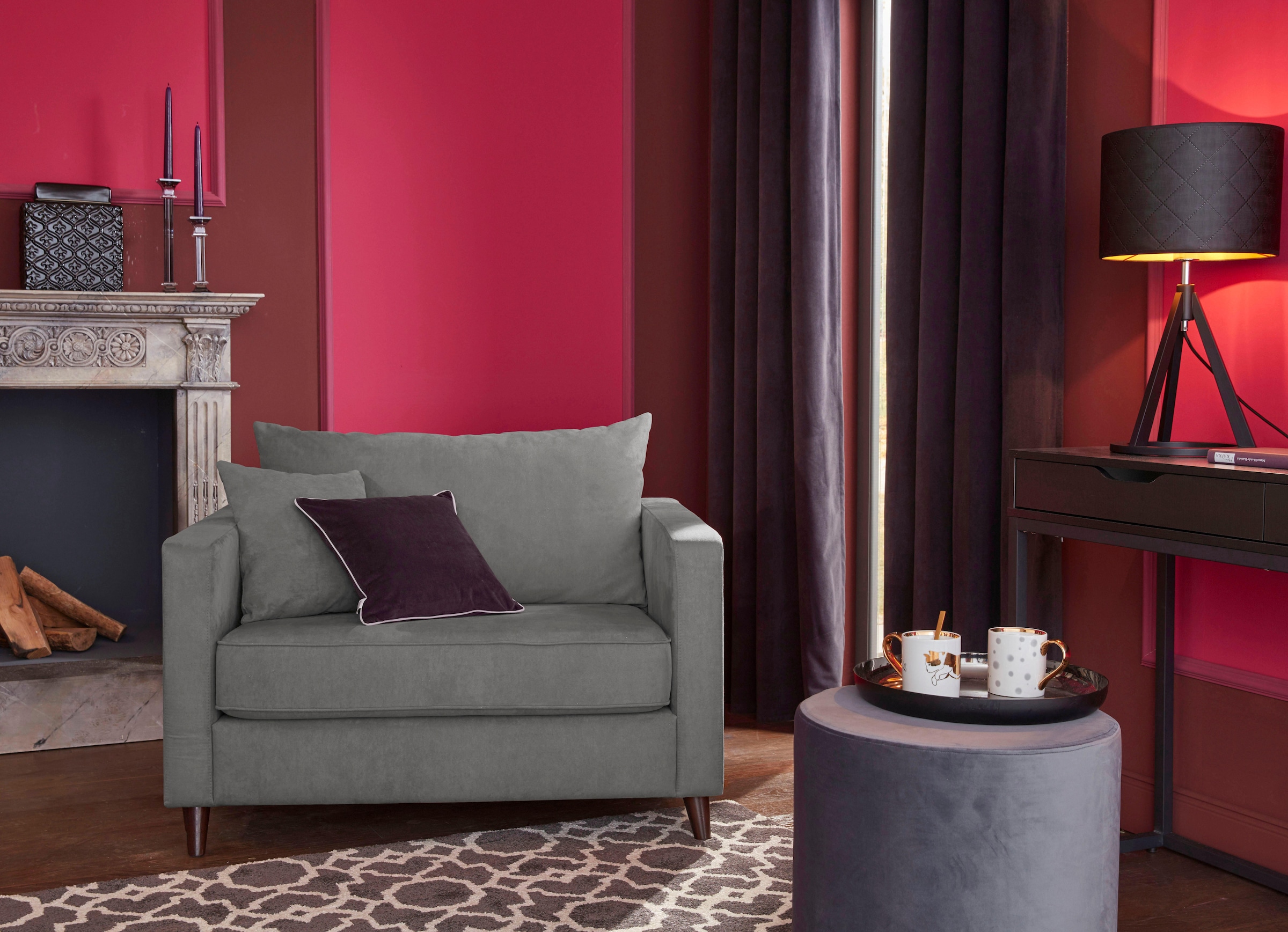 Home affaire Loveseat »Renesse« lose Kissen, Keder an Sitzkissen