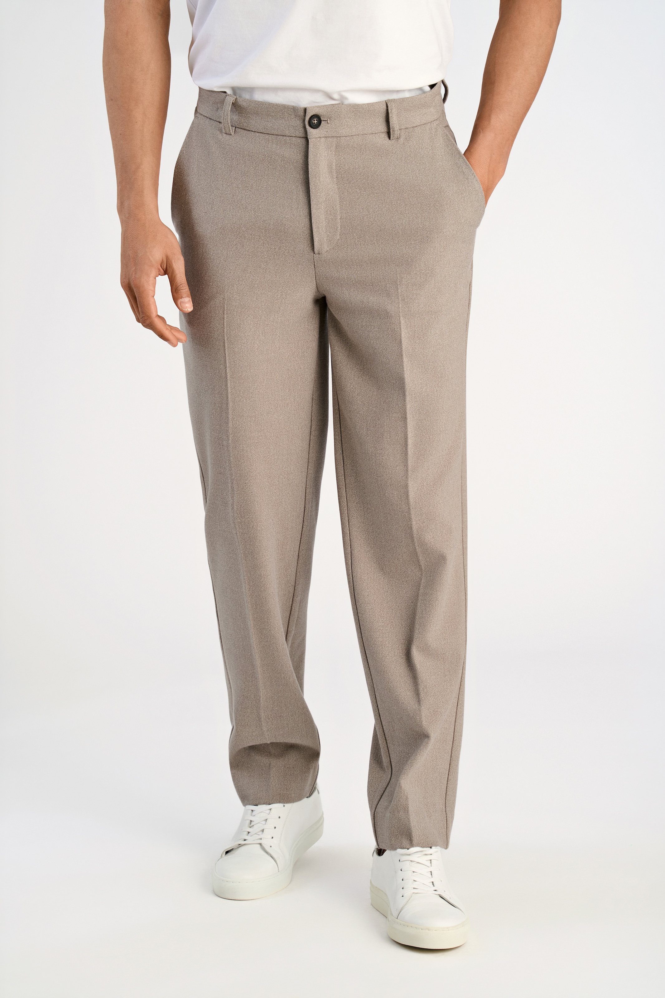 Image of LINDBERGH Chinohose mit Bundfalte und Stretch