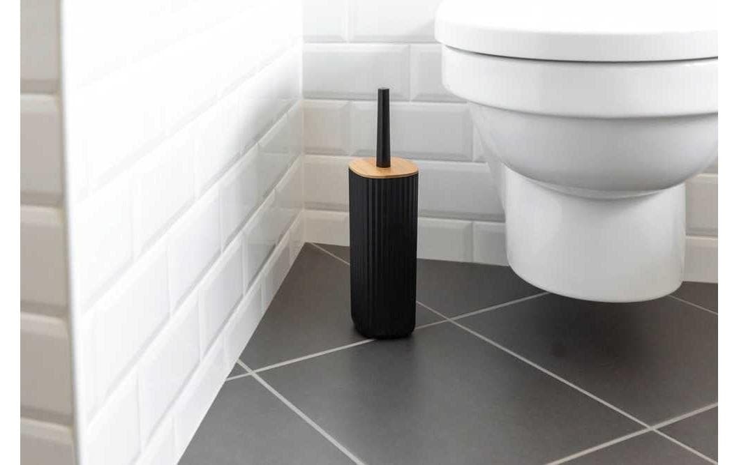 WC-Garnitur »Rotello Schwarz«, aus Bambus-Kunststoff