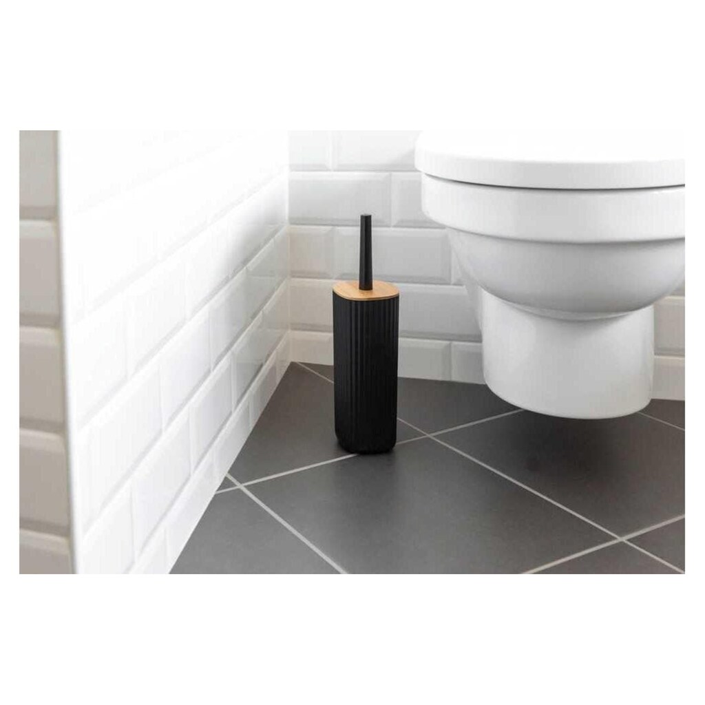 WENKO WC-Garnitur »Rotello Schwarz«, aus Bambus-Kunststoff