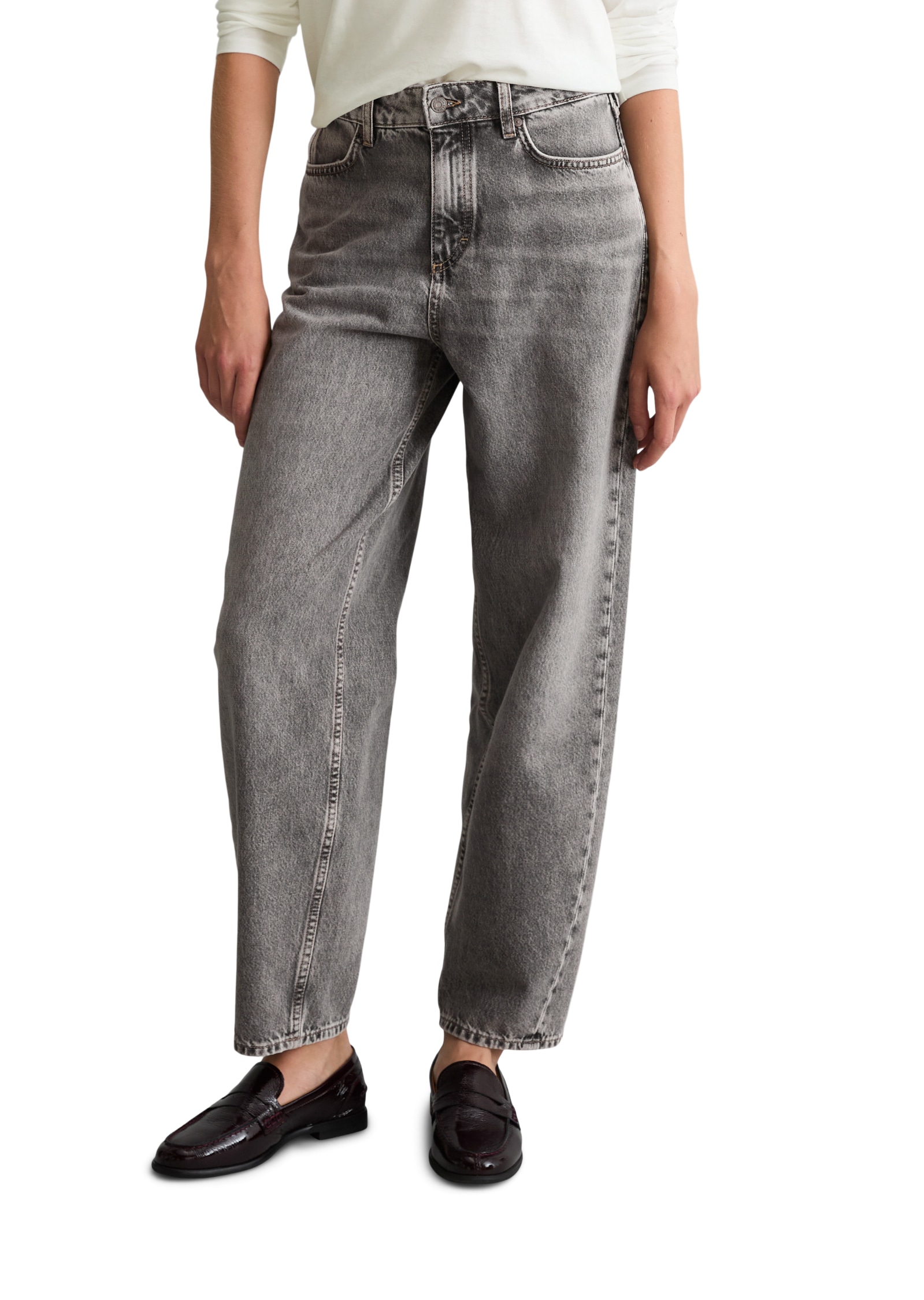 Image of Marc OPolo DENIM 5-Pocket-Jeans Model Stine barrel cropped aus reiner Baumwolle