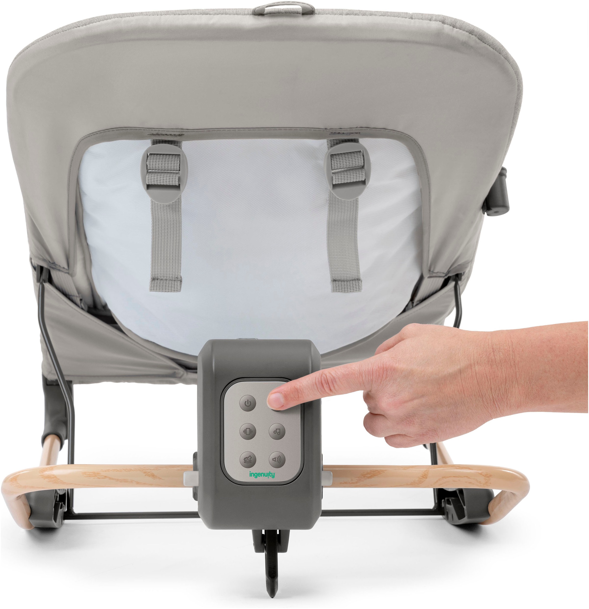 ingenuity Babywippe »Keep InMotion Automatic Rocking Seat - Soulful Skies« mit Sound-Effekt