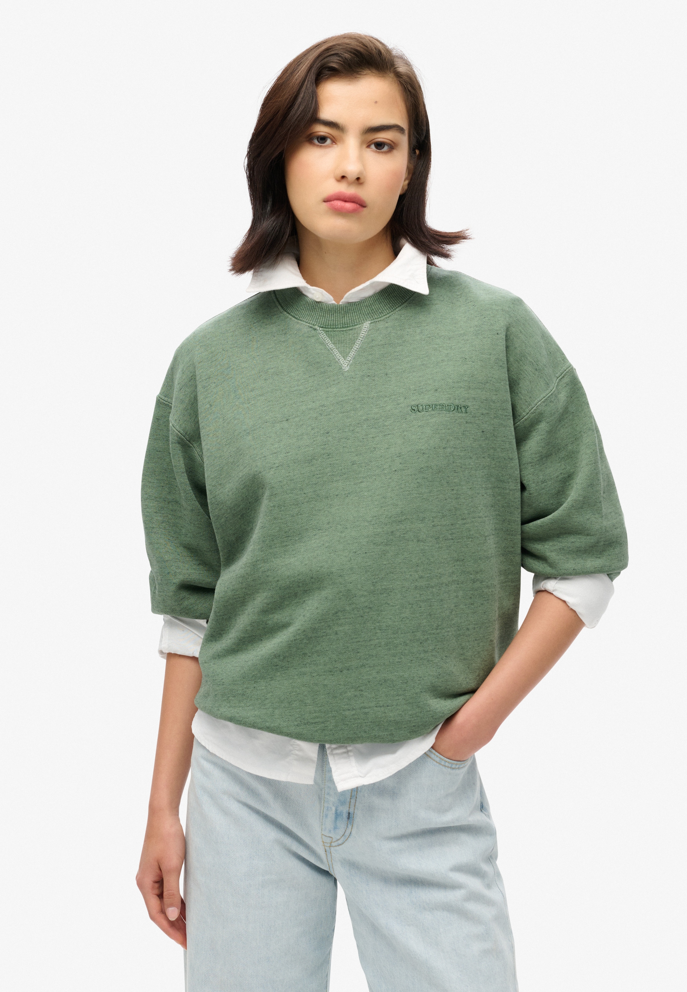 Image of Superdry Sweatshirt "ESSENTIAL LOGO OVERDYED SWEAT"