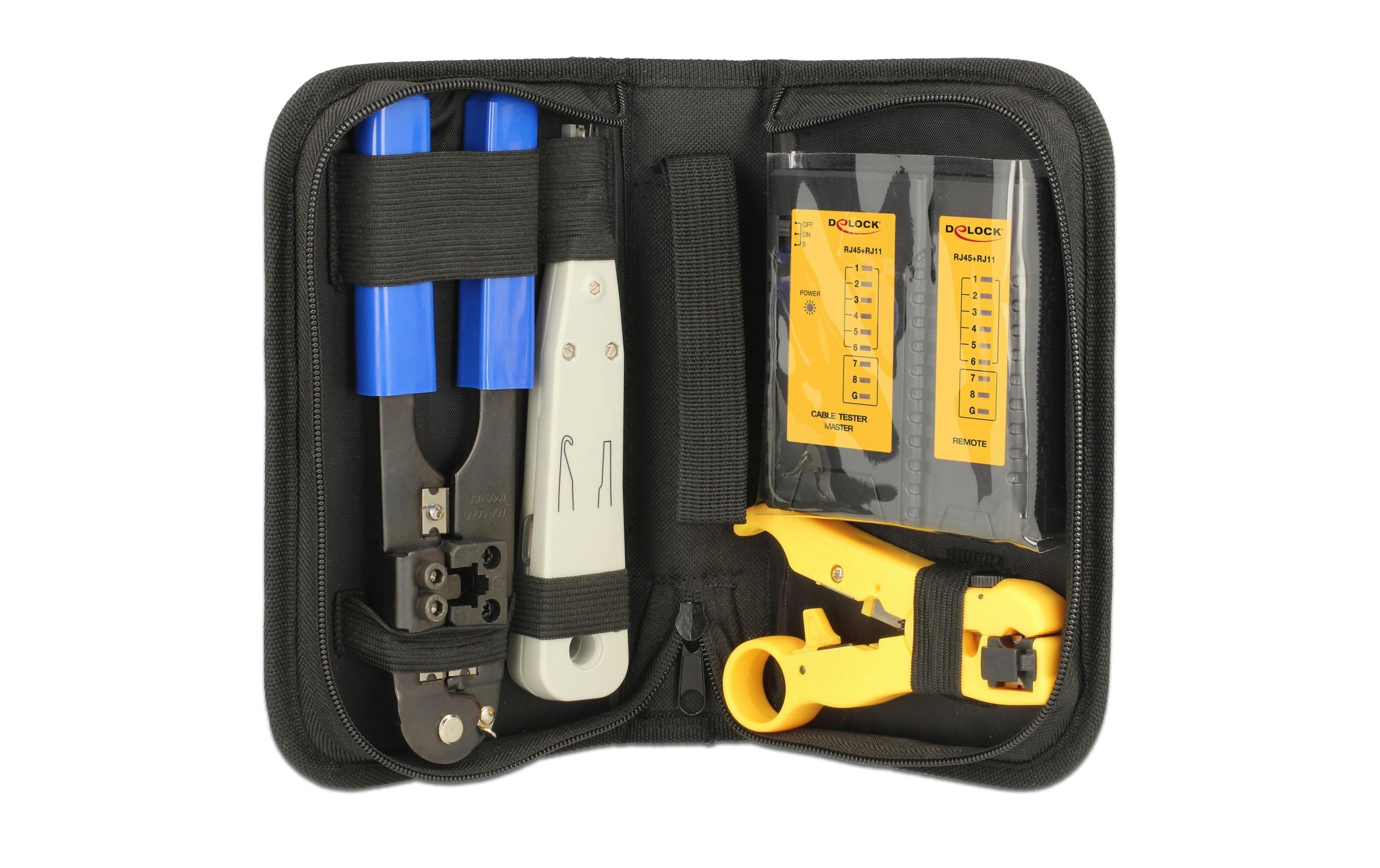 Image of Delock Werkzeugset "Netzwerk Werkzeugset mit Kabeltester"