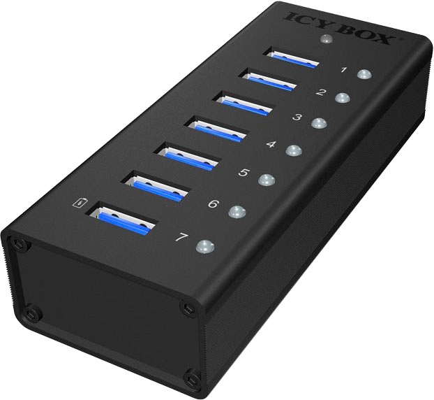 ICY BOX Computer-Adapter »ICY 7-Port USB 3.0 Hub mit USB Ladeport«
