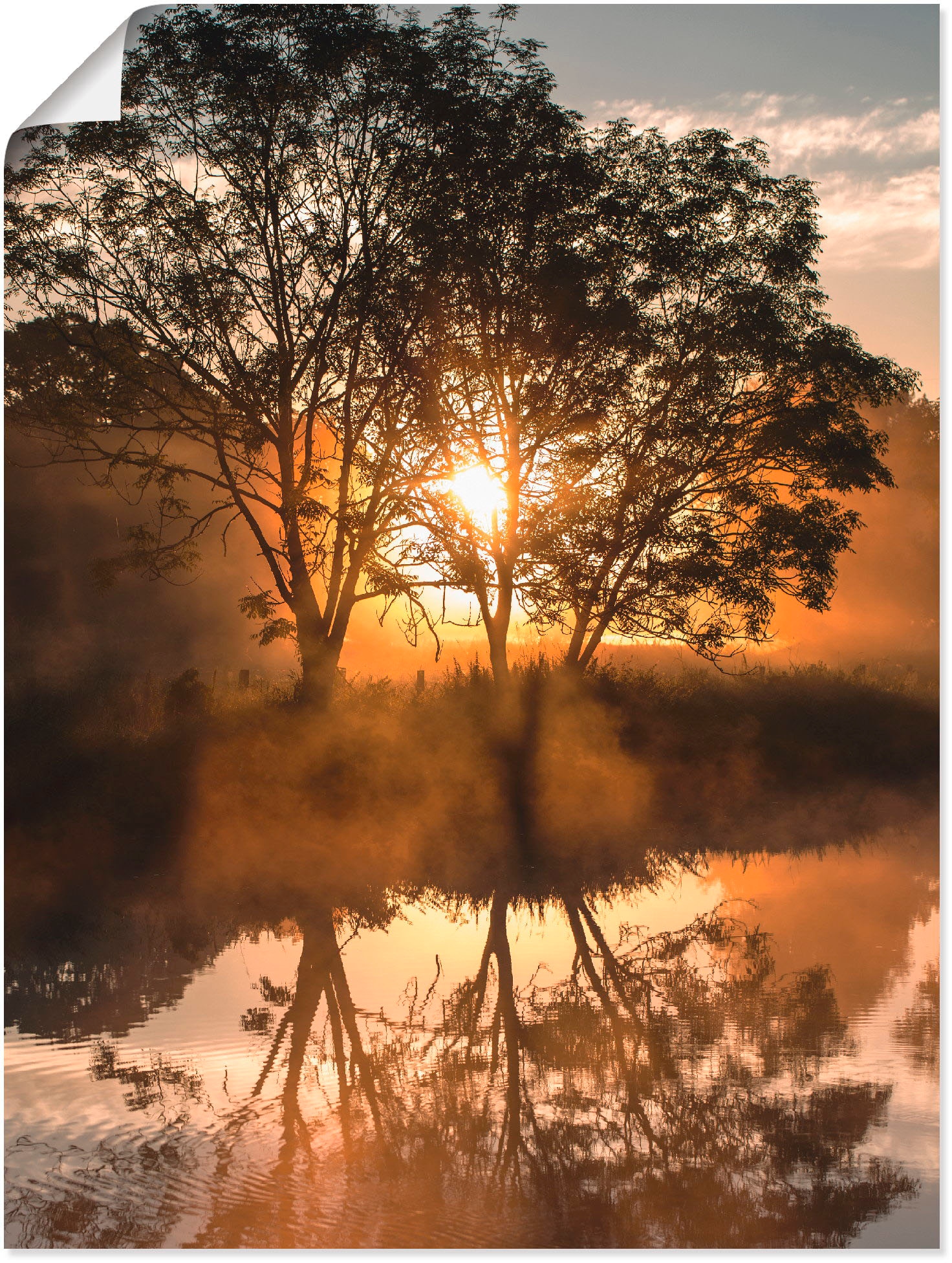 Poster »Früh morgens, wenn der Tag erwacht«, Gewässer, (1 St.), als Alubild,...