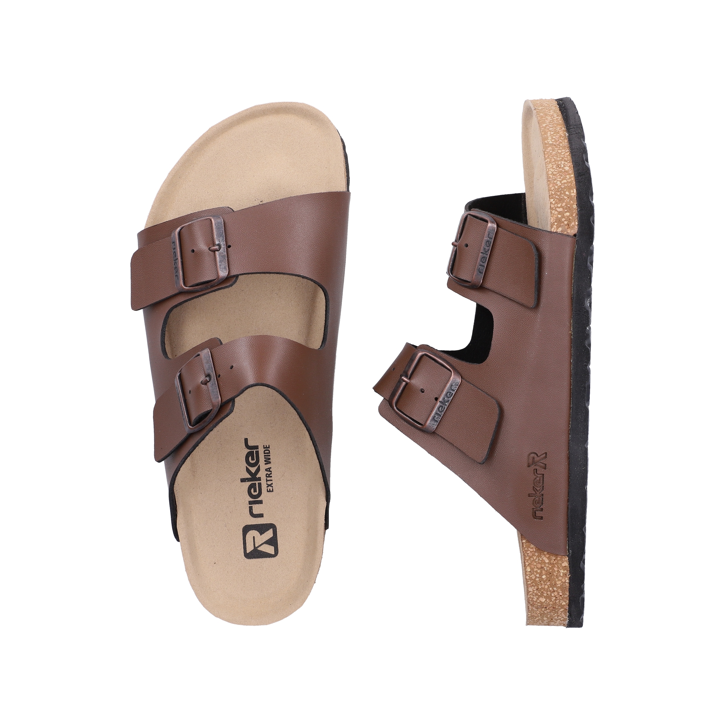 Rieker Pantolette  chaussure d’été, mule, chausson, avec deux boucles