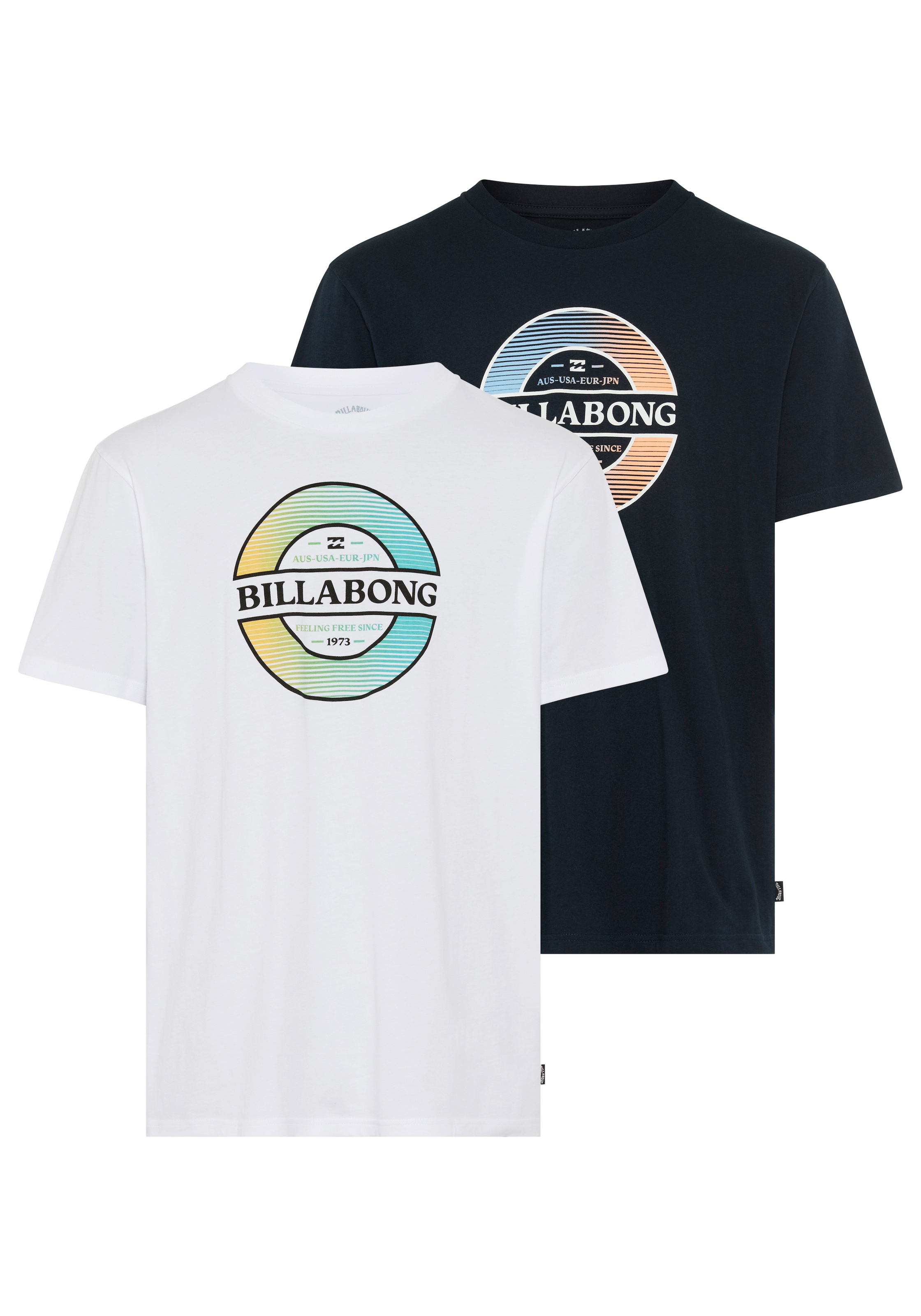 Image of Billabong T-Shirt "SHORT SLEEVETEEPACKYM (AST)" 2 tlg. sportlicher Stil, Kurzarm, im 2er-Pack, aus Baumwolle