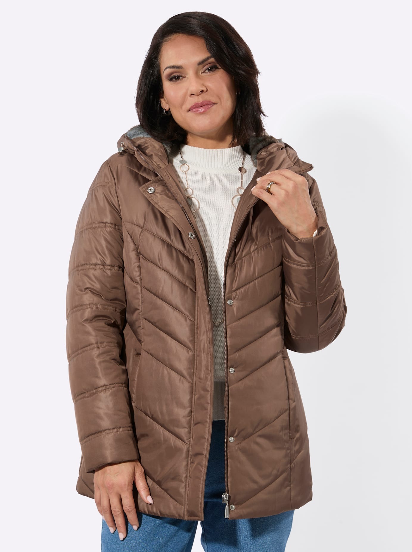Casual Looks Steppjacke mit Kapuze