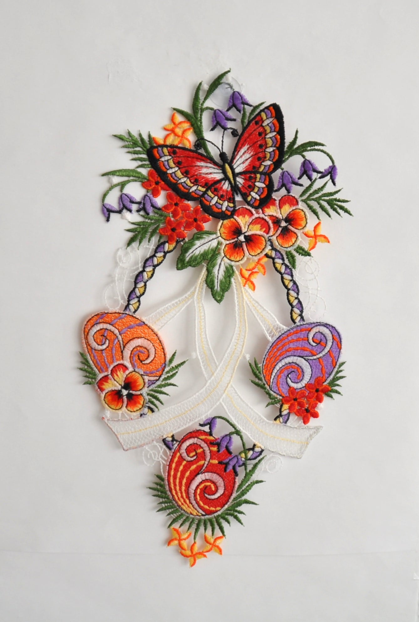 Image of Stickereien Plauen Fensterdekoration "Fensterbild Schmetterling" Plauener Spitze