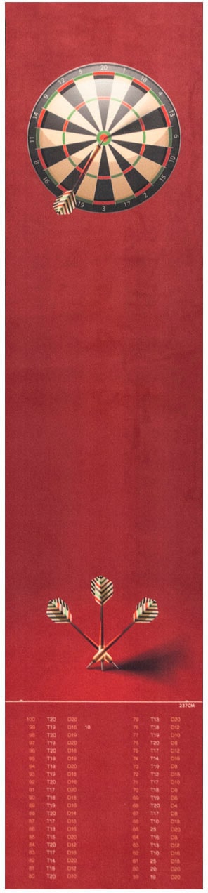 Image of Primaflor-Ideen in Textil Läufer "Dartteppich BRISTOL, Made in Belgium" rechteckig 5 mm Höhe Dartmatte mit offiziellem Spielabstand 237 cm, rutschhemmend