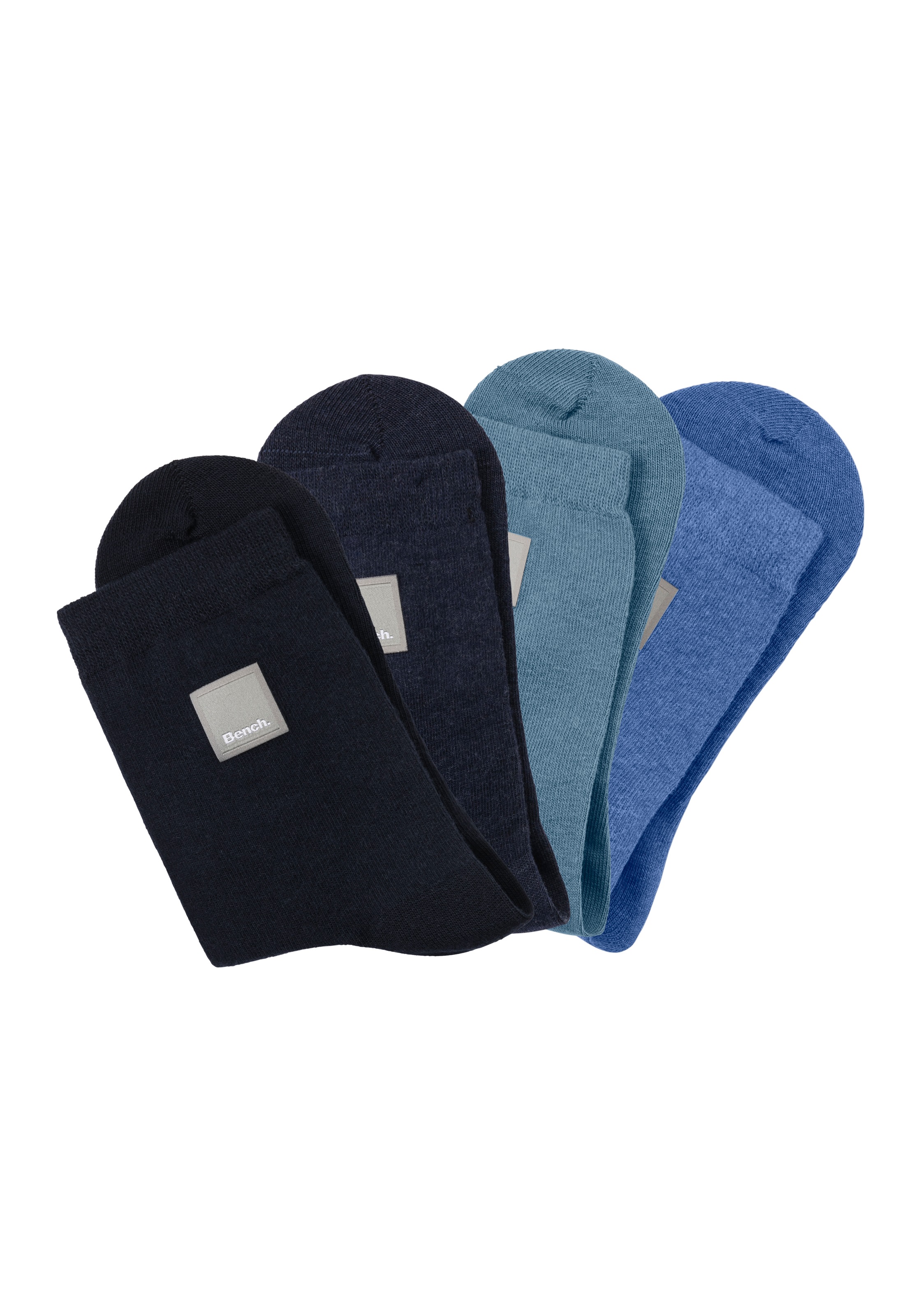 Bench. Basicsocken, (Packung, 4 Paar), mit Weblabel