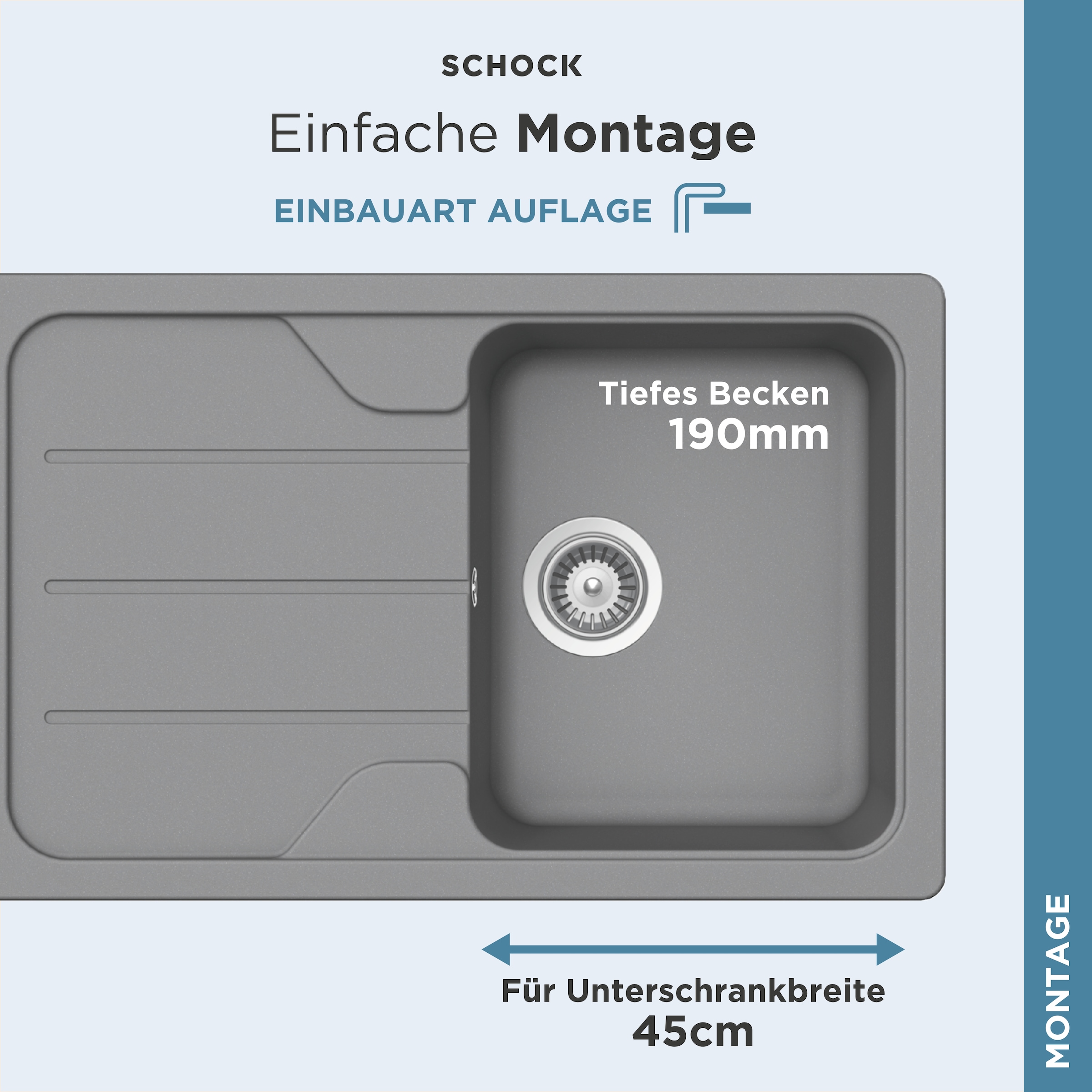 Schock Évier en granit »Formhaus Mini«