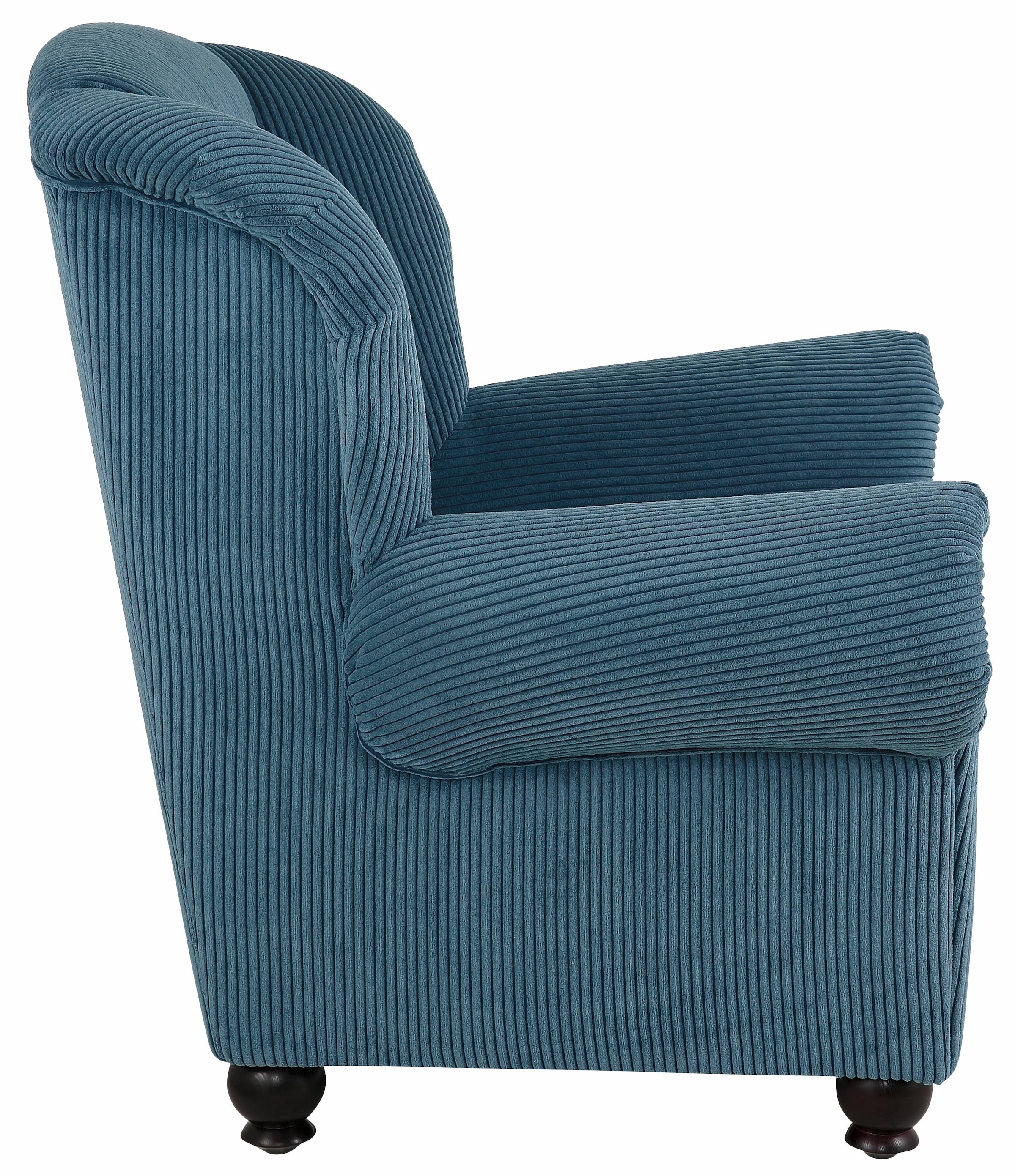 Home affaire Sessel »King Henry, Hochlehnsessel, Ohrensessel« mit legerer Polsterung, Federkern und losen Zierkissen