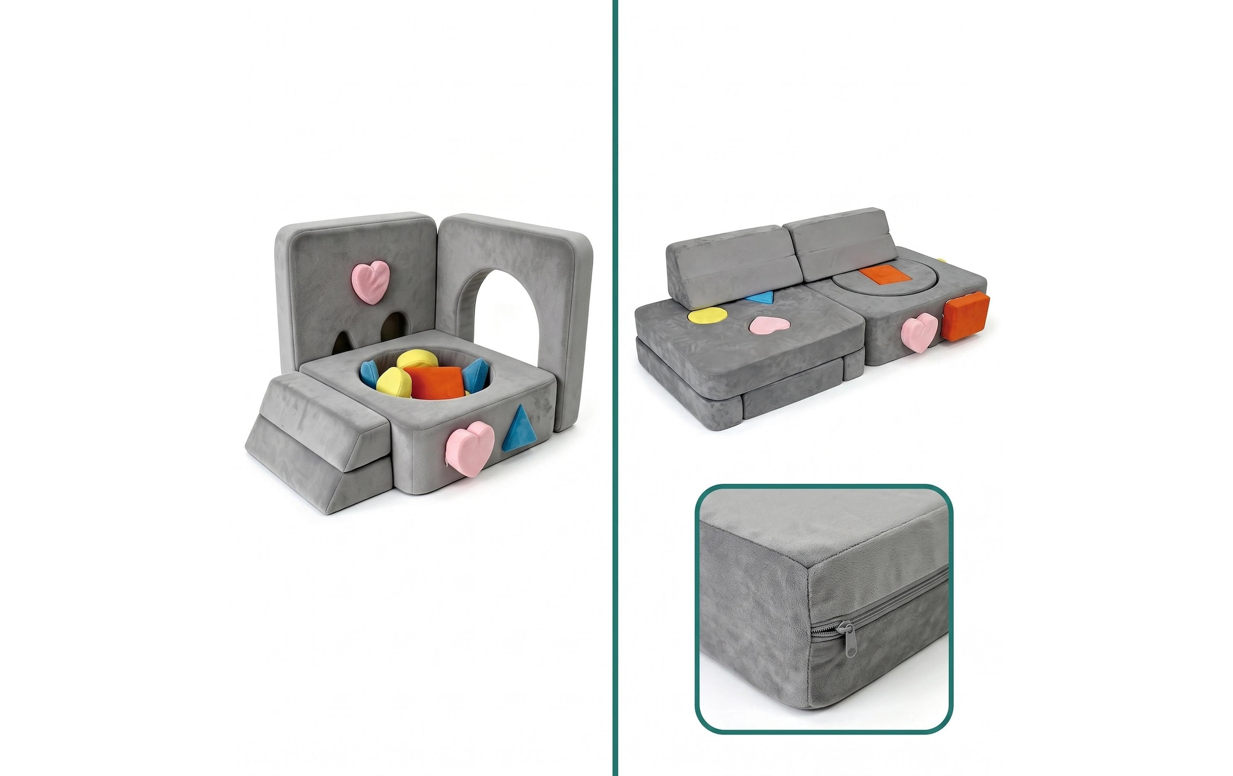 relaxdays Fauteuil pour enfant »Kindersessel Kinder Spielsofa Modular«