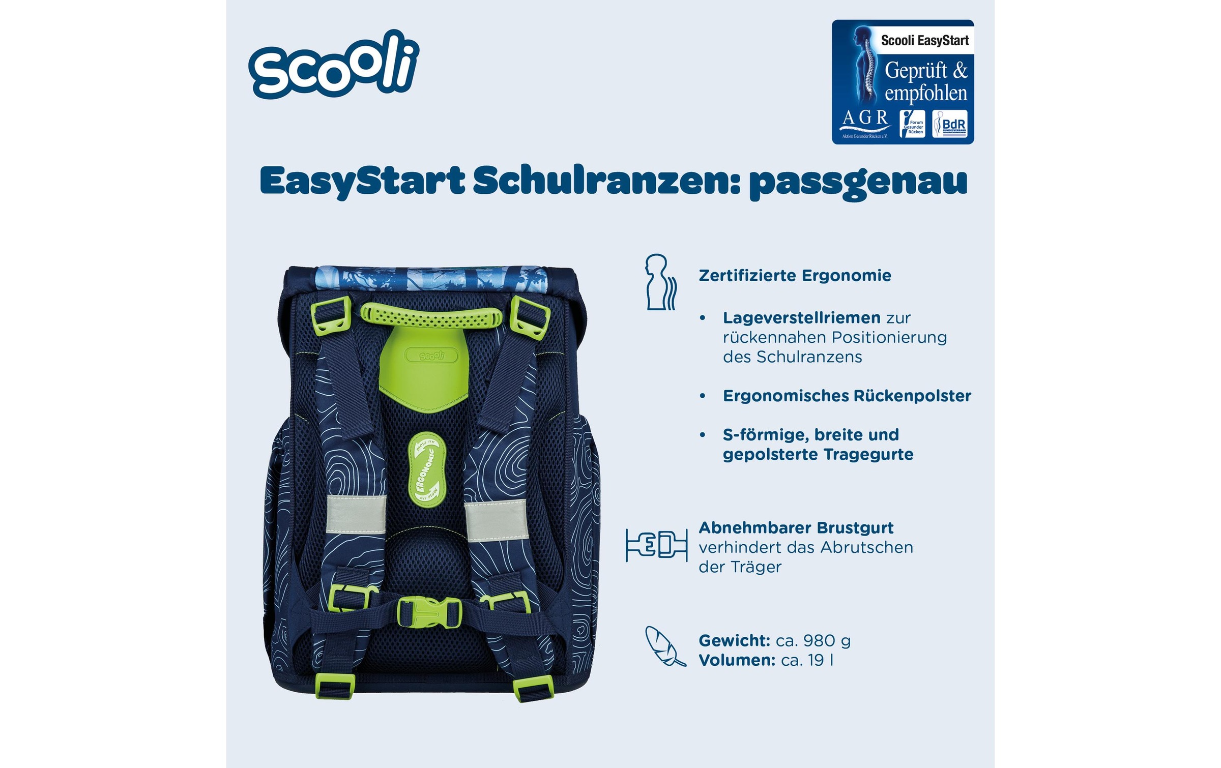 Scooli Cartable »Easy Start« Reflektoren