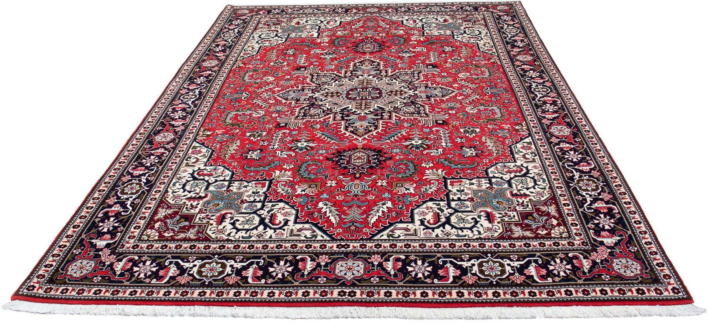 Image of morgenland Orientteppich »Perser - Täbriz - Royal - 315 x 205 cm - rot«, rechteckig, 7 mm Höhe, Wohnzimmer, Handgeknüpft, Einzelstück mit Zertifikat bei Ackermann Versand Schweiz