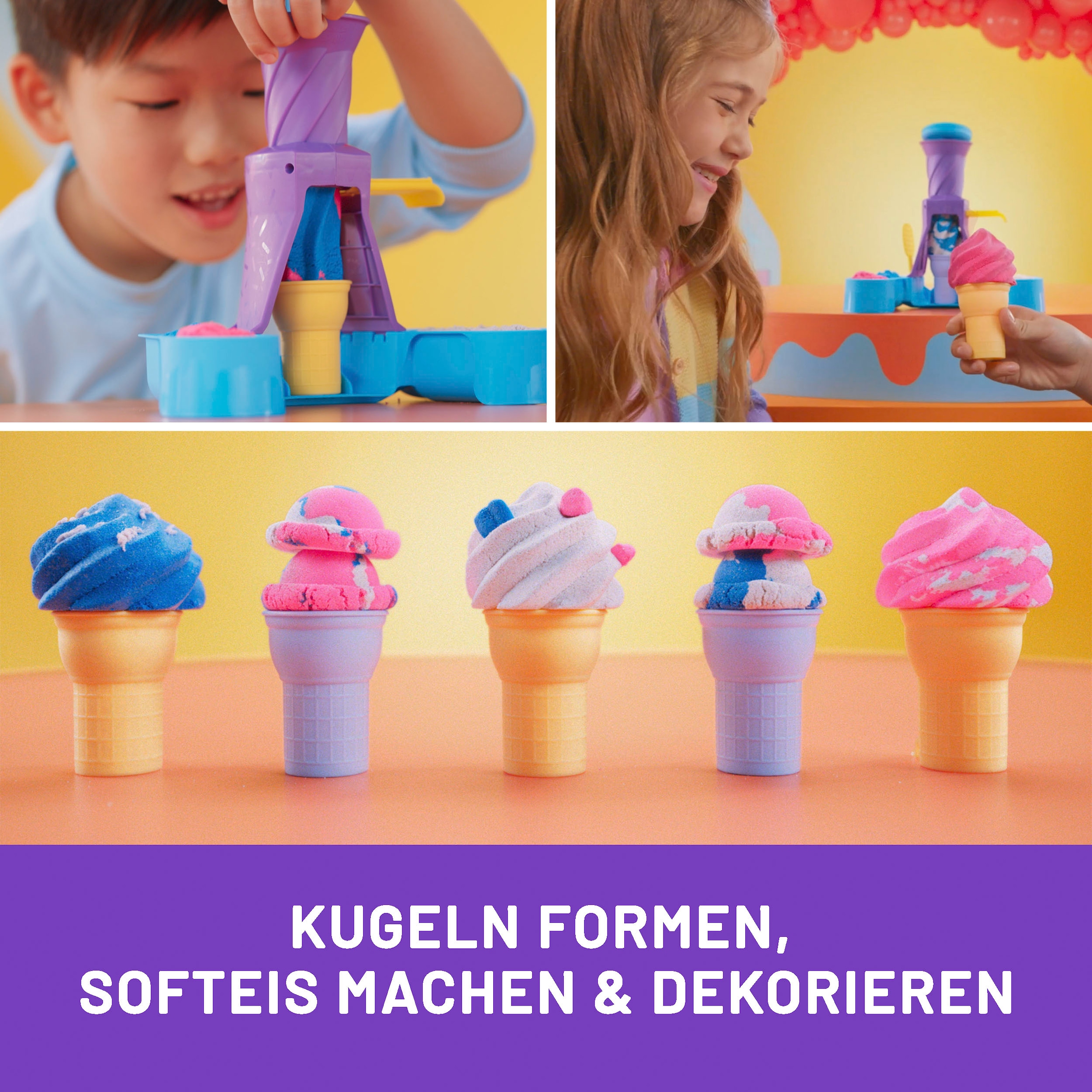 Spin Master Set créatif »Kinetic Sand - Soft Serve Ice Cream Station 397g«
