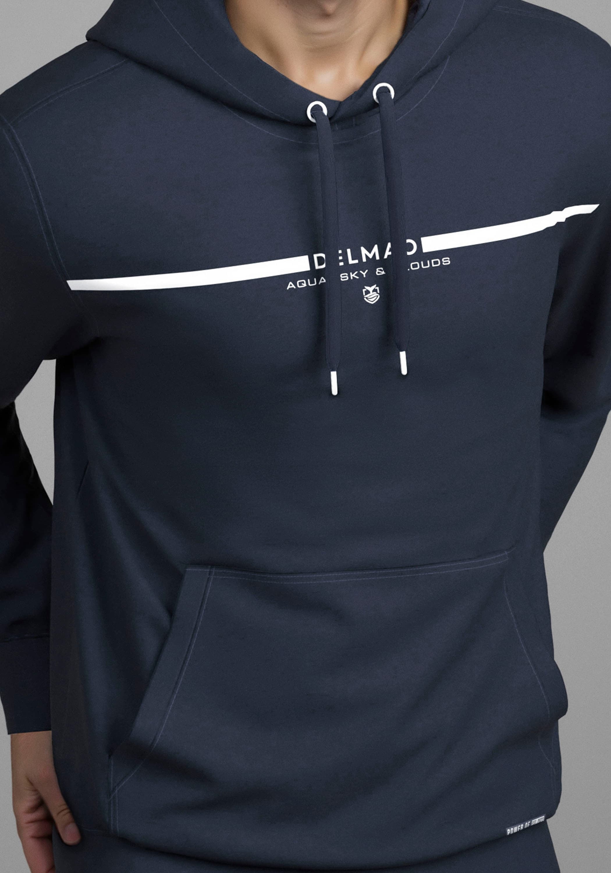 DELMAO Sweat à capuche Langarm, lockere Passform, mit Print, mit Kapuze