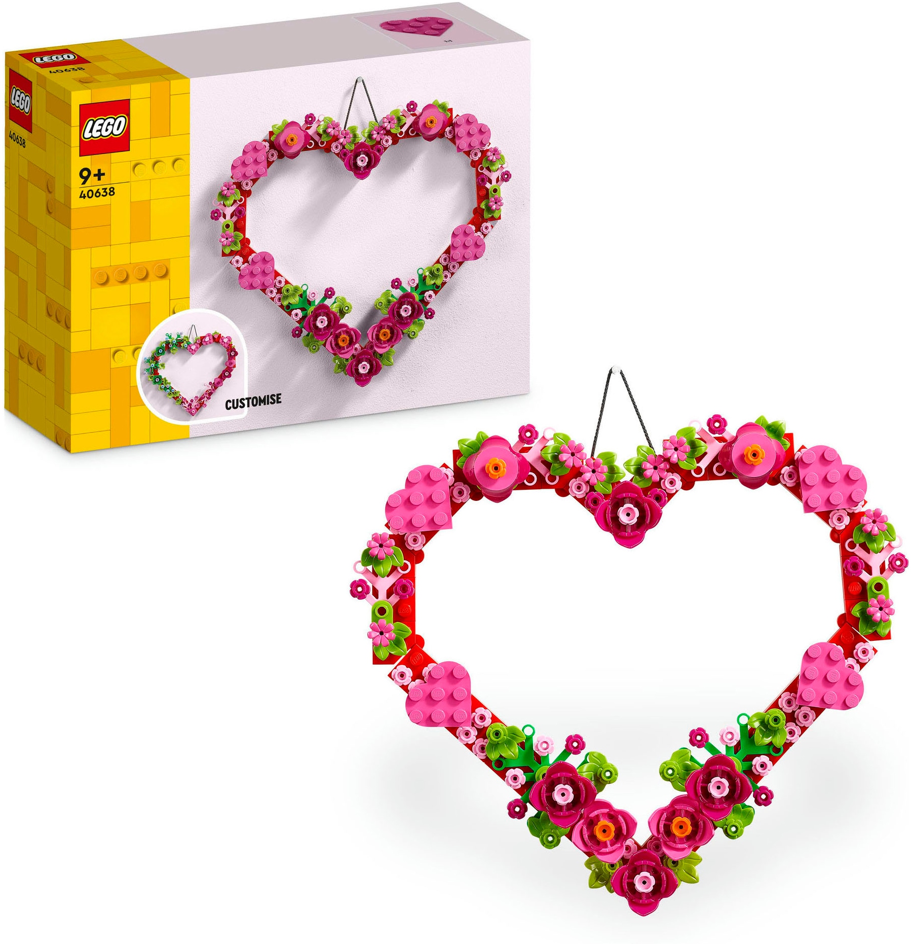 Image of LEGO Konstruktionsspielsteine "Herz-Deko (40638), LEGO Iconic" Made in Europe