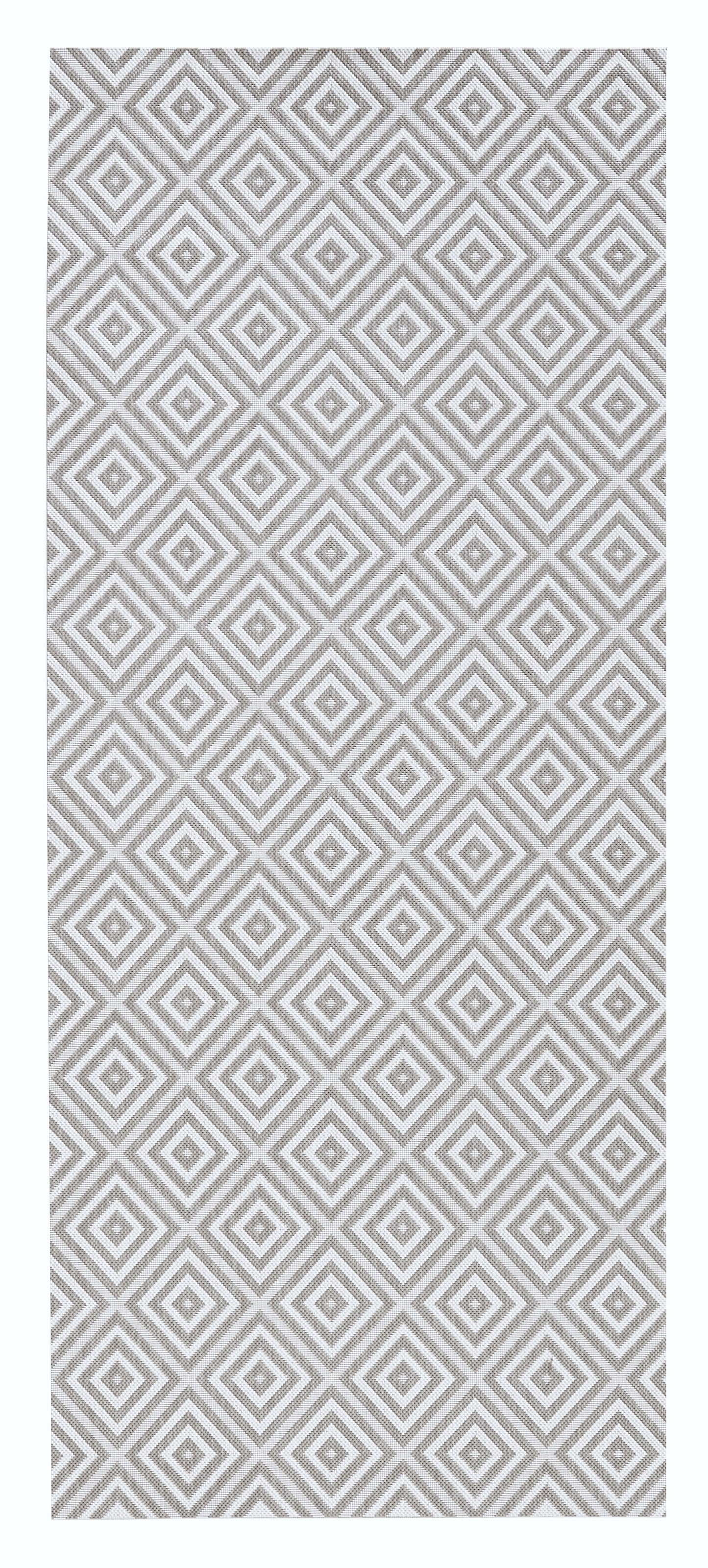 NORTHRUGS Teppich »Karo«, rechteckig, 8 mm Höhe, In- & Outdoor, Läufer, Wetterfest, Raute, Balkon, Garten, Flur