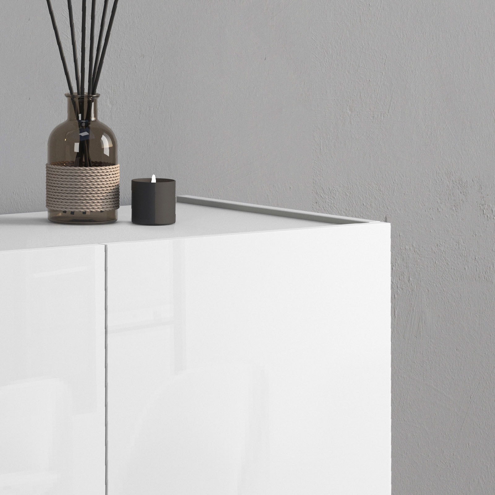 INOSIGN Sideboard »VELA, Sideboard, Breite 160 cm, Design mit schrägen Türen« 1 Stk. tlg. Made in Italy, Masse-B/T/H: 160x35x75,Sideboard, Anrichte, Kommode